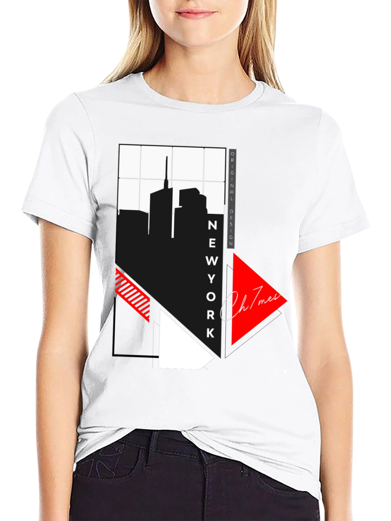 New York Skyline Graphic Print T-Shirt