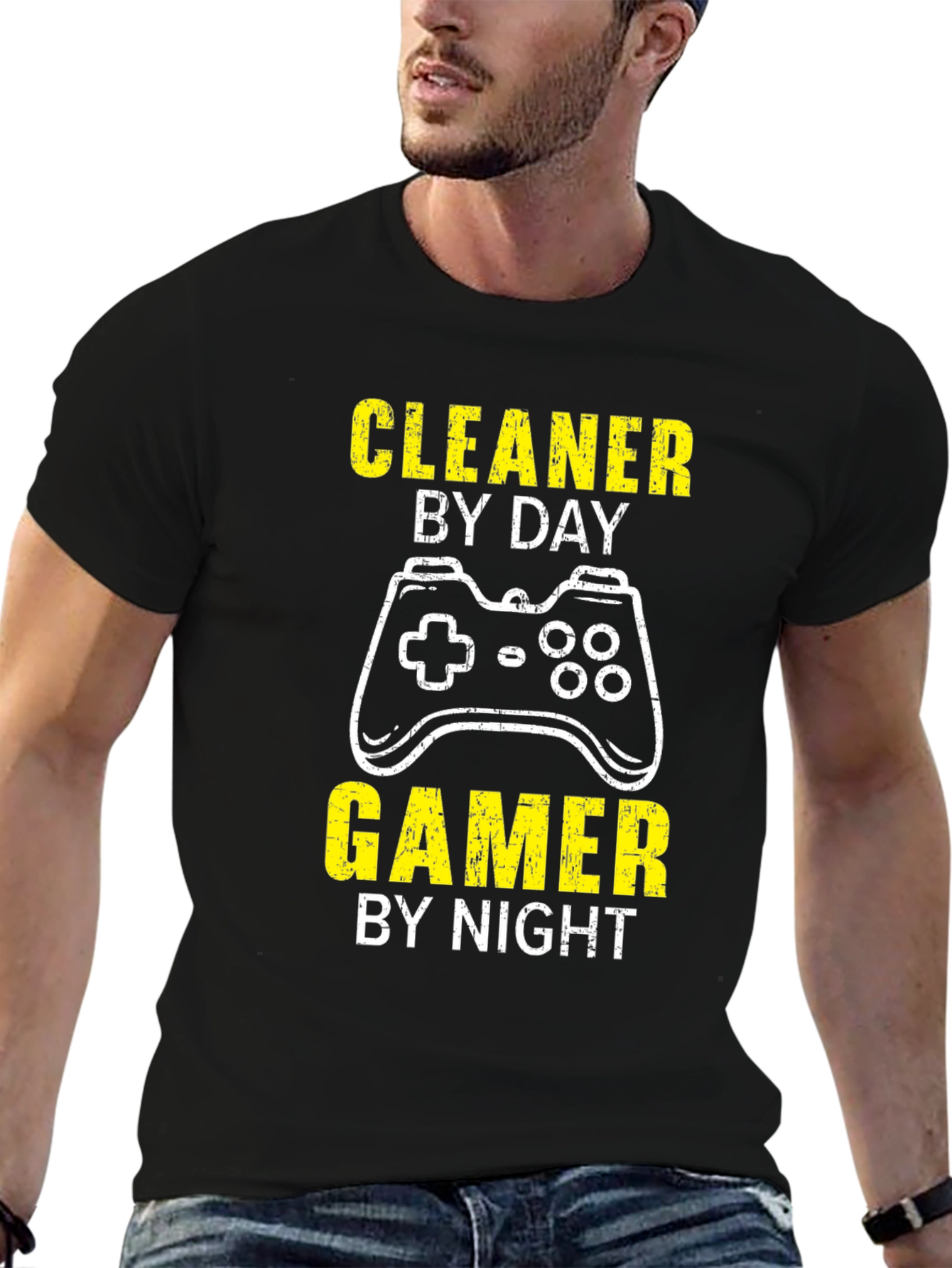 Cleaner by Day Gamer by Night Graphic Tee
