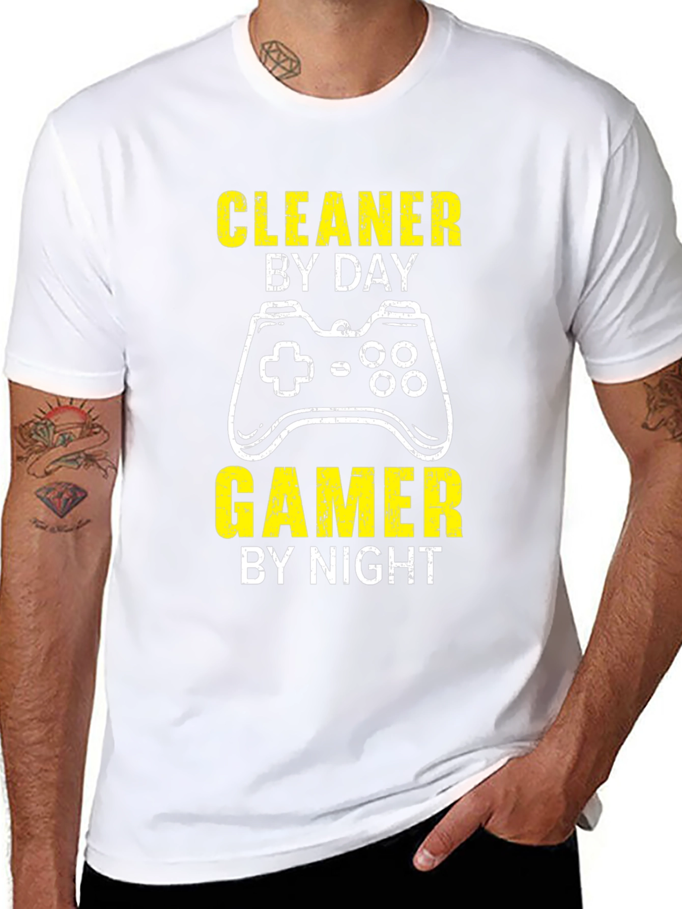 Cleaner by Day Gamer by Night Graphic Tee