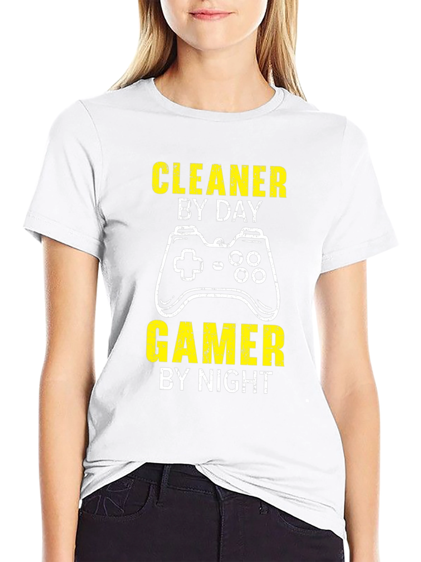 Cleaner by Day Gamer by Night Graphic Tee