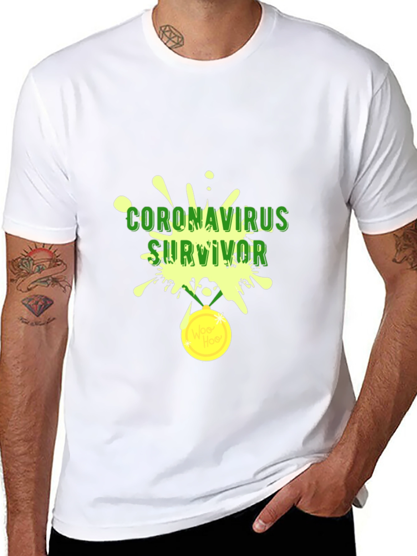 Coronavirus Survivor Black Tee