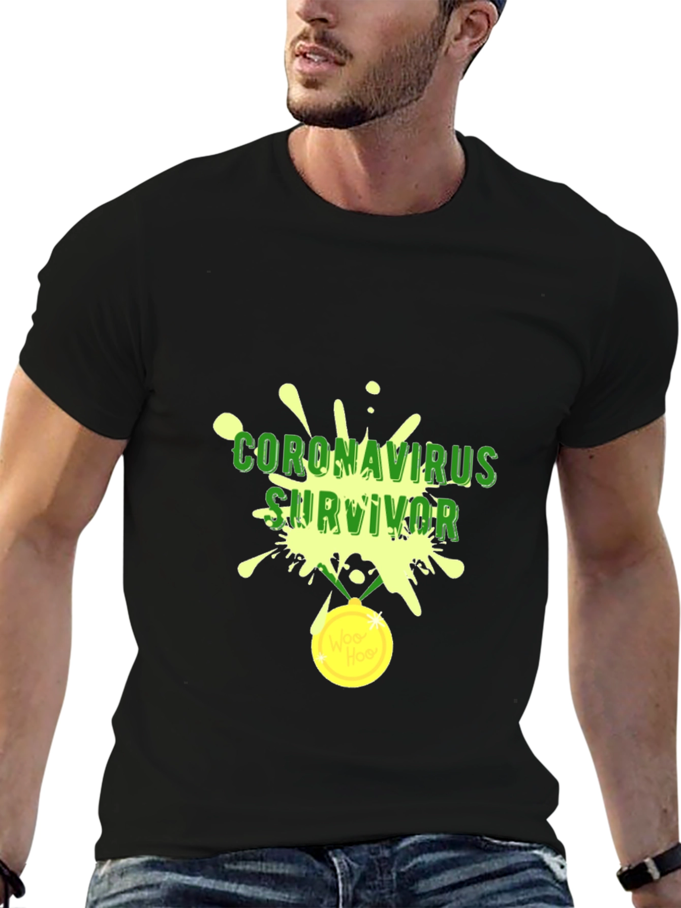 Coronavirus Survivor Black Tee