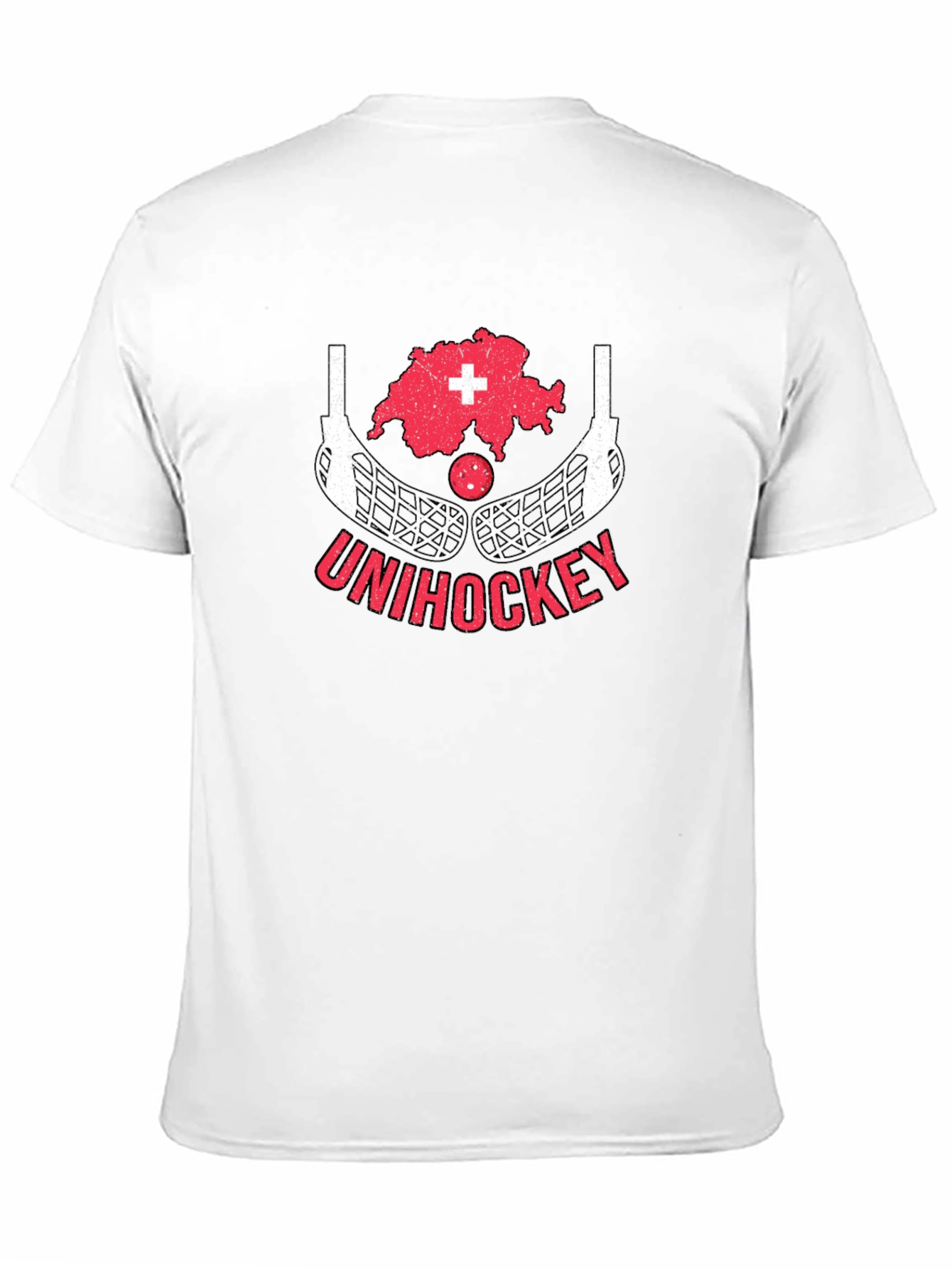 Unihockey Switzerland Map T-Shirt