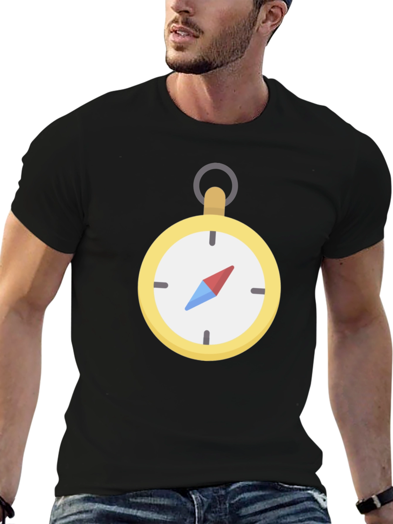 Compass Graphic Black T-Shirt
