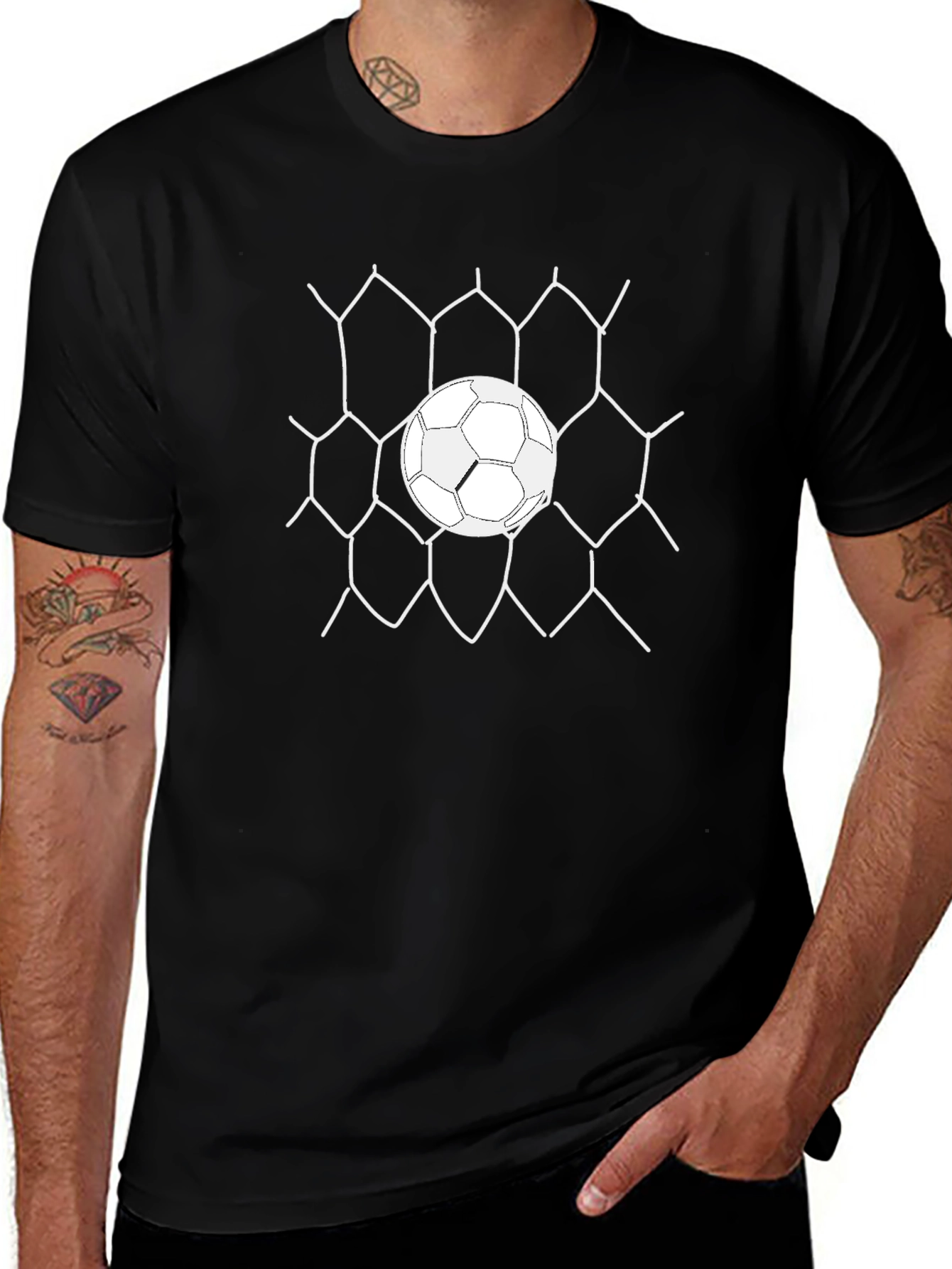 Soccer Ball Goal T-Shirt - Classic Black Tee