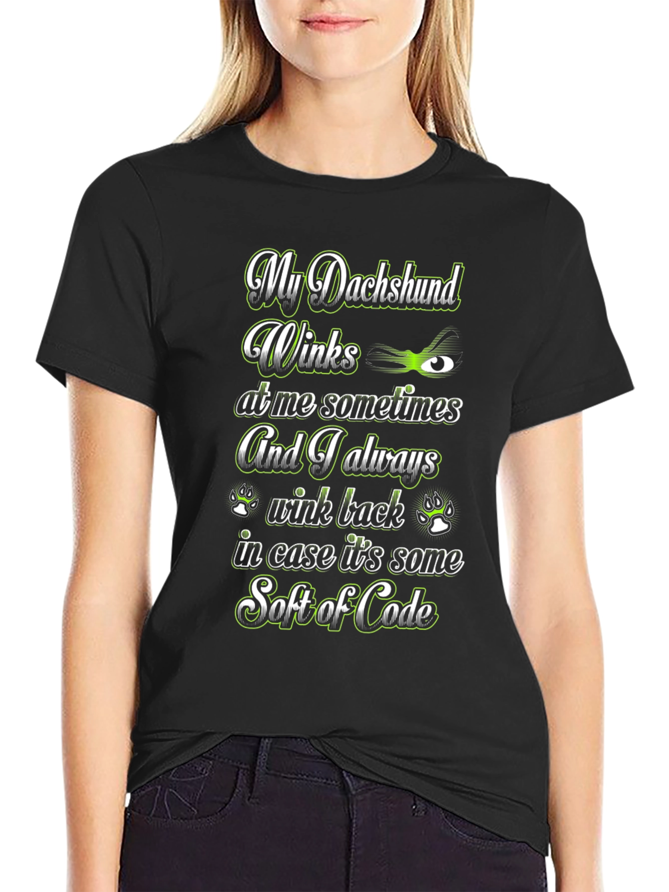 My Dachshund Winks Graphic T-Shirt