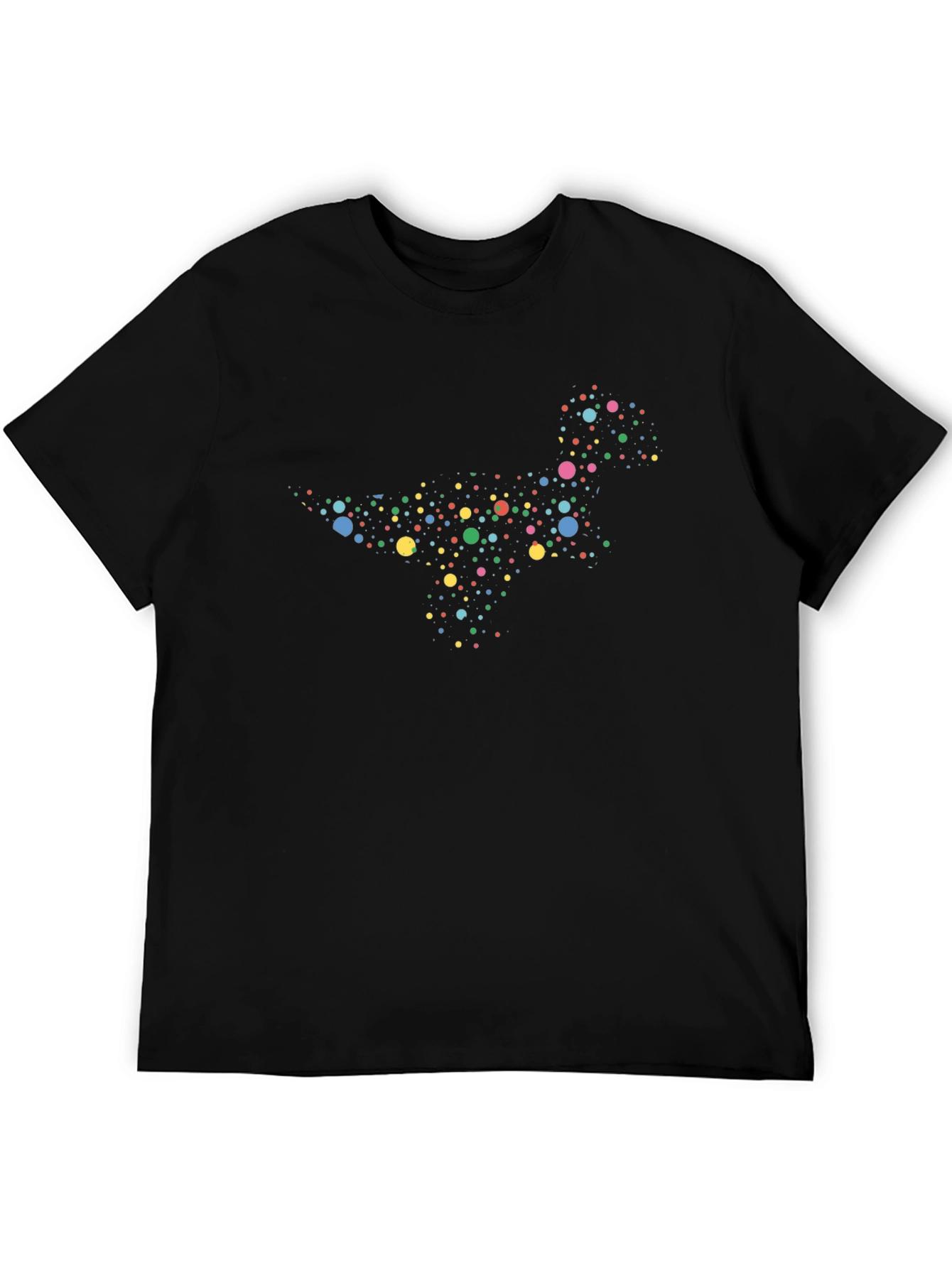 Dotted Dinosaur Black T-Shirt