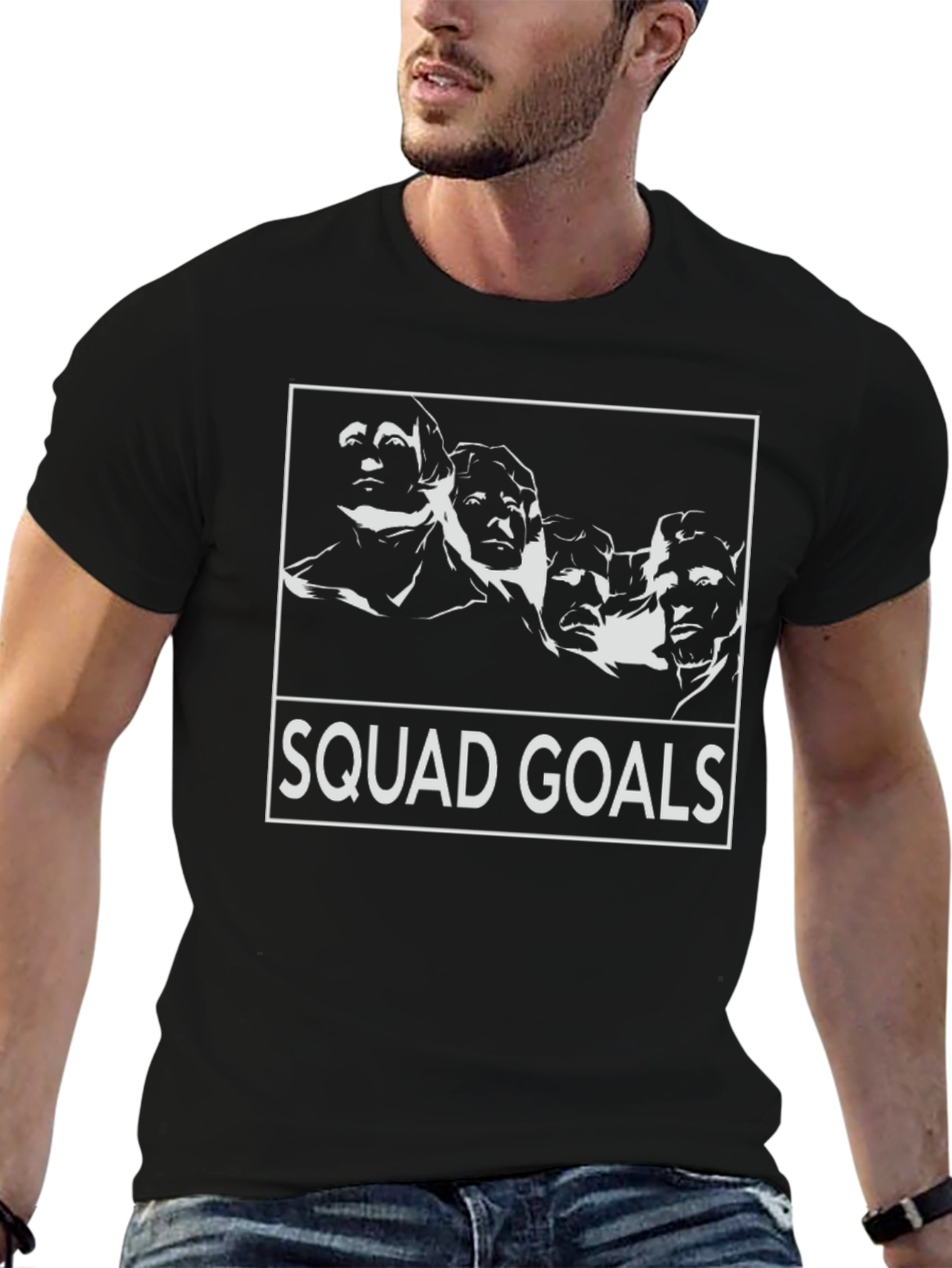 Squad Goals Mount Rushmore Graphic T-Shirt