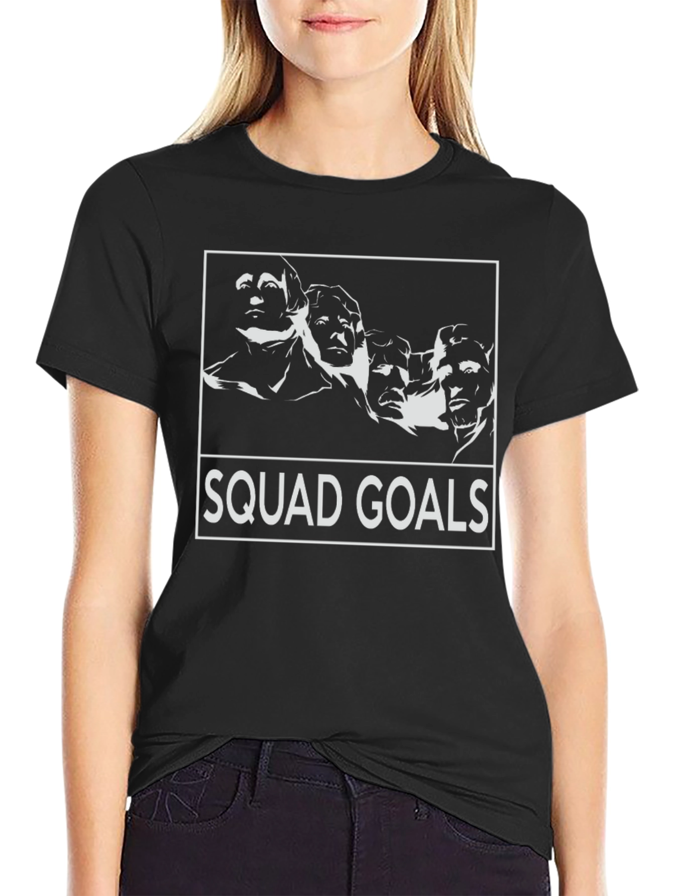 Squad Goals Mount Rushmore Graphic T-Shirt