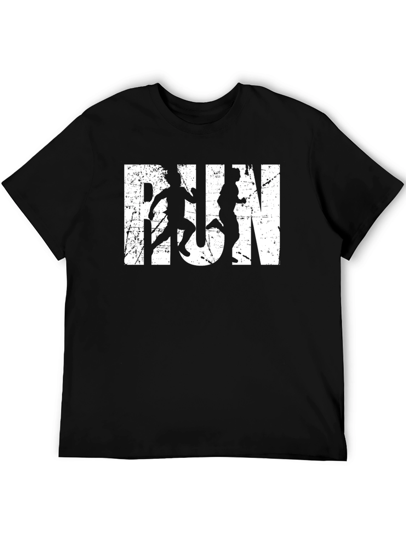 Distressed RUN Graphic T-Shirt