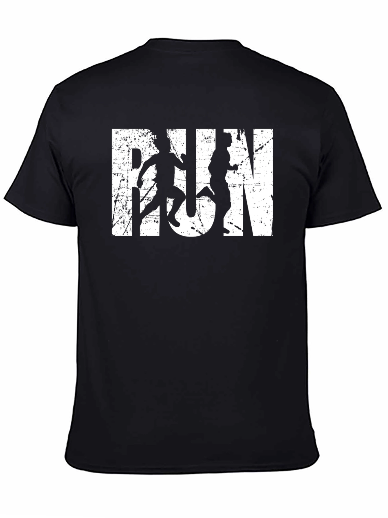 Distressed RUN Graphic T-Shirt