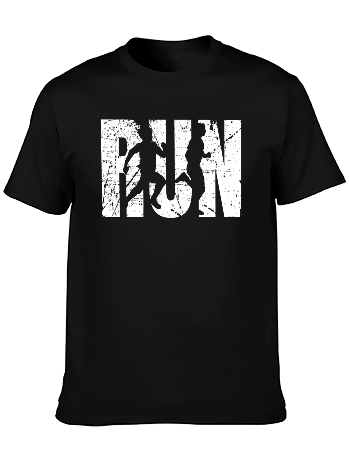 Distressed RUN Graphic T-Shirt