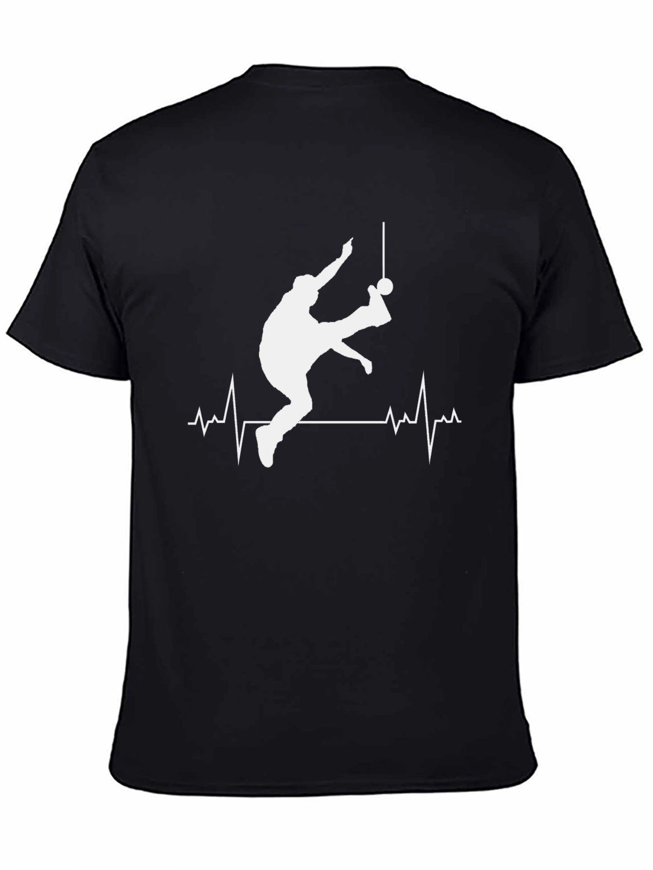 Soccer Player Heartbeat T-Shirt - Black