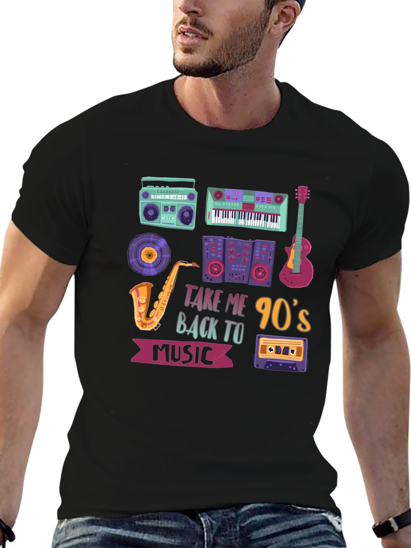 90s Music Graphic Tee - Throwback Style