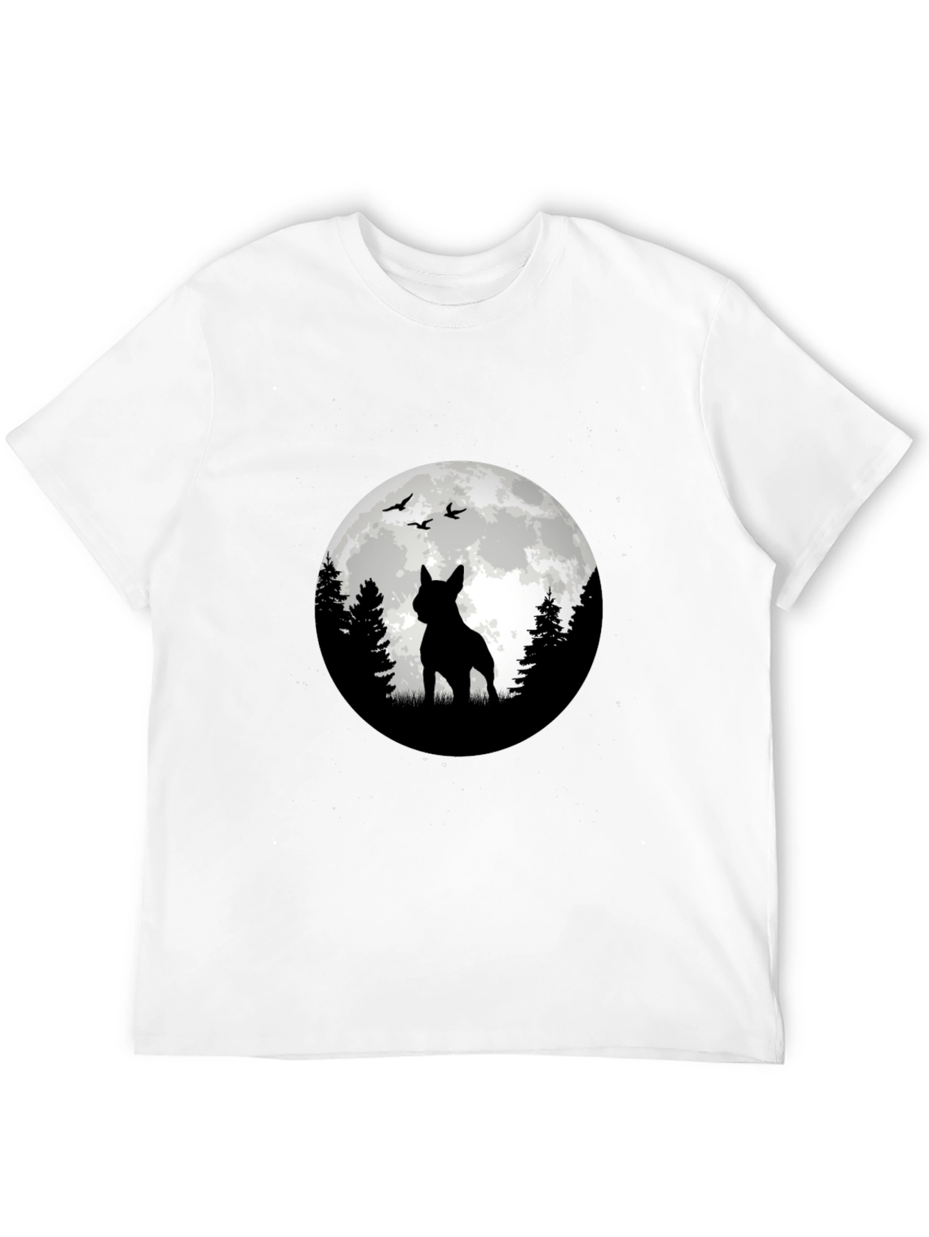 Moonlit Dog T-Shirt - Silhouette Design
