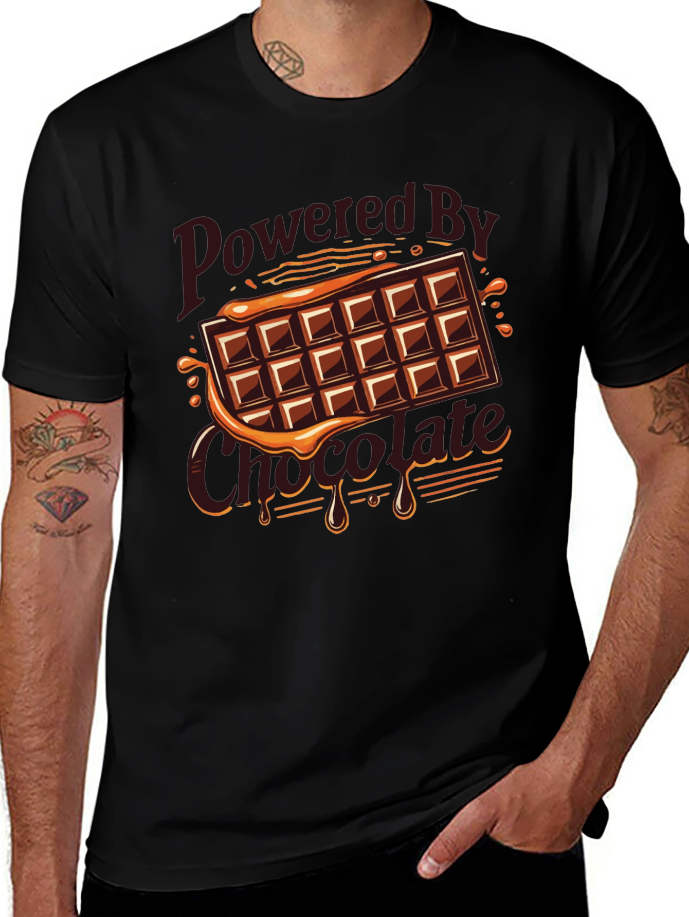 Powered By Chocolate Graphic Tee
