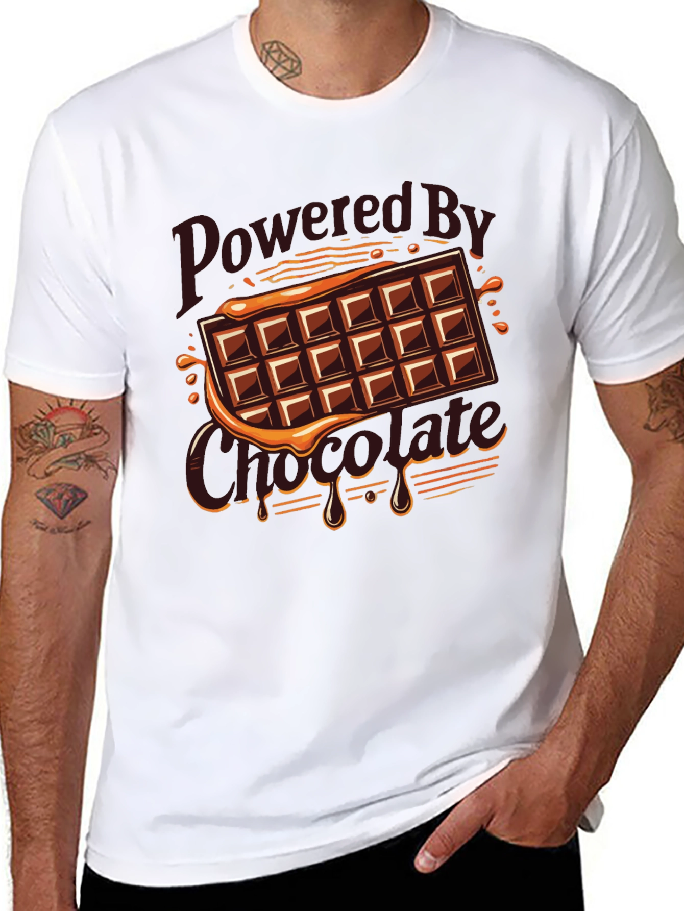 Powered By Chocolate Graphic Tee
