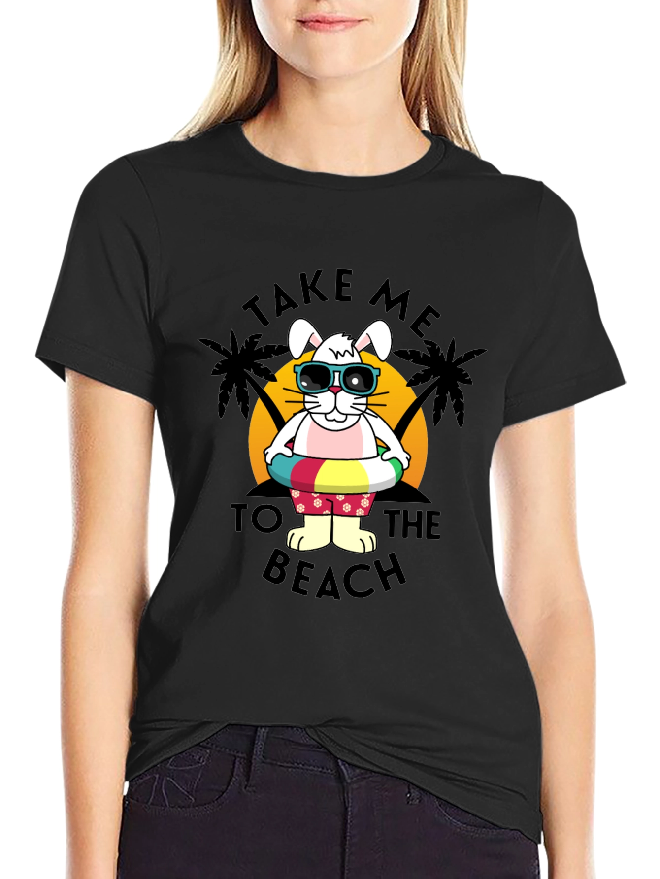 Bunny Beach Day T-Shirt - Summer Holiday Style