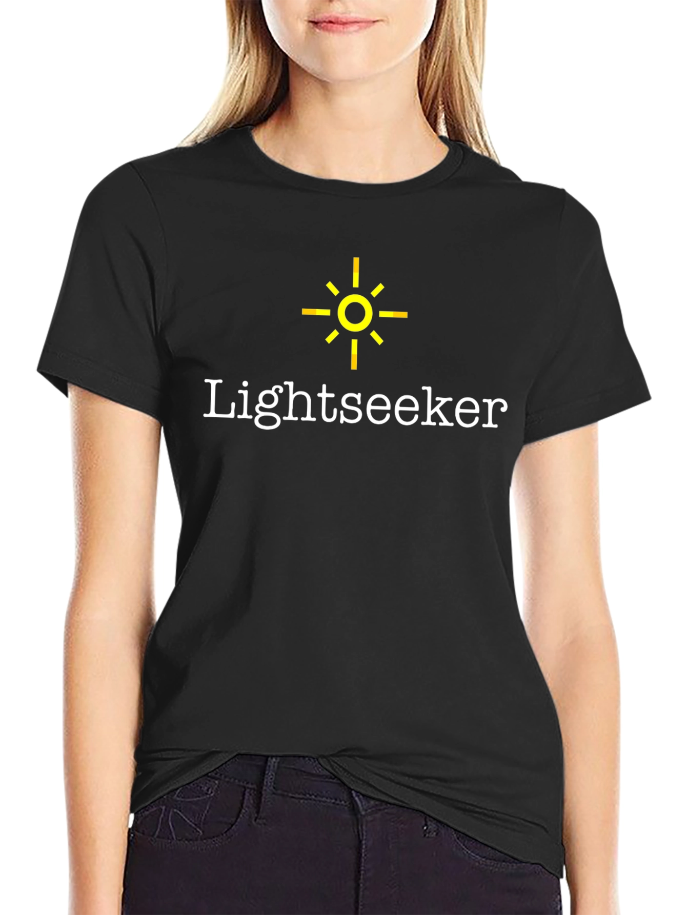 Lightseeker Graphic Tee - Black Cotton Shirt