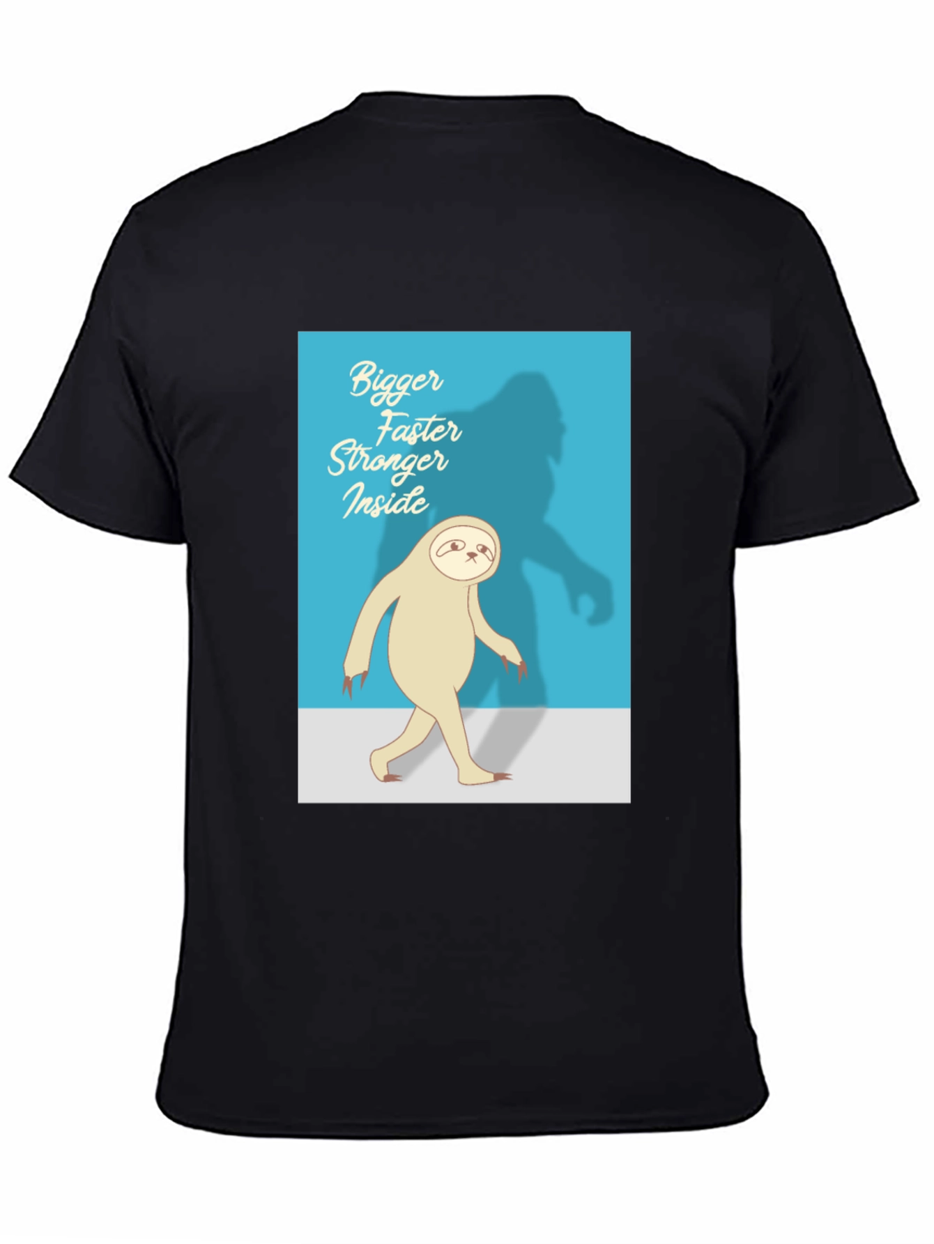 Bigger Faster Stronger Inside Sloth Black T-Shirt