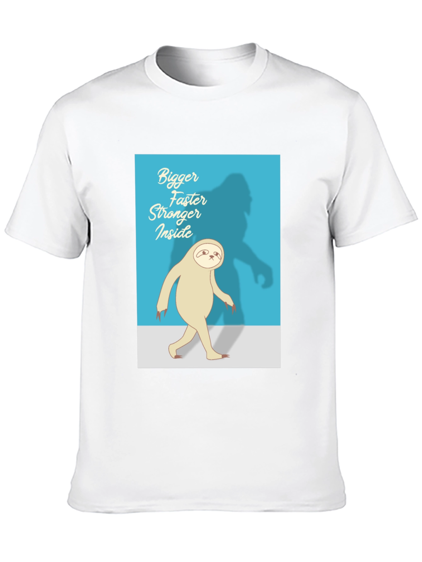 Bigger Faster Stronger Inside Sloth Black T-Shirt