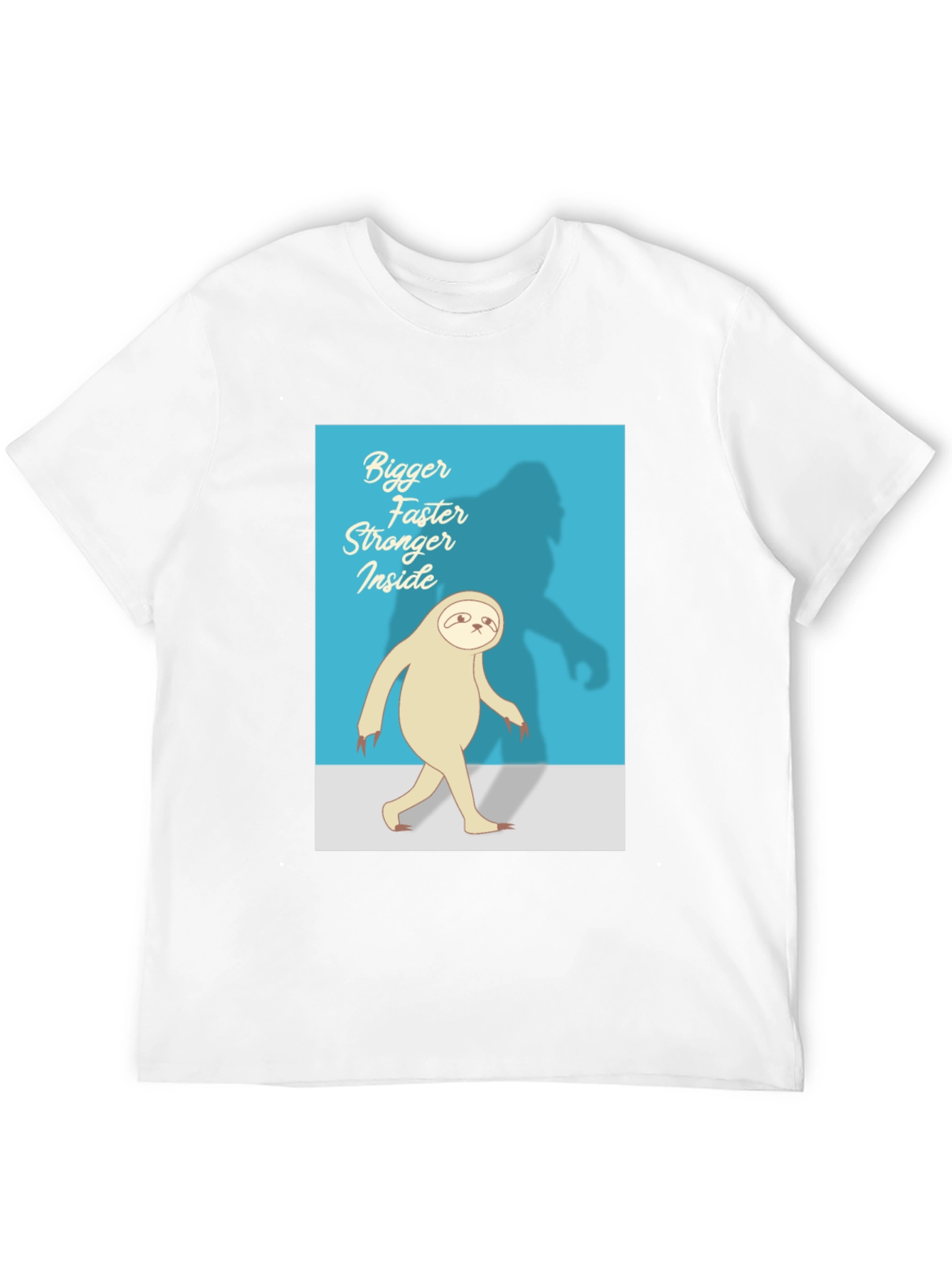 Bigger Faster Stronger Inside Sloth Black T-Shirt