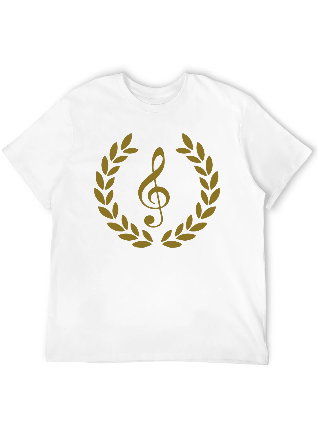 Musical Treble Clef Laurel Wreath Graphic Tee