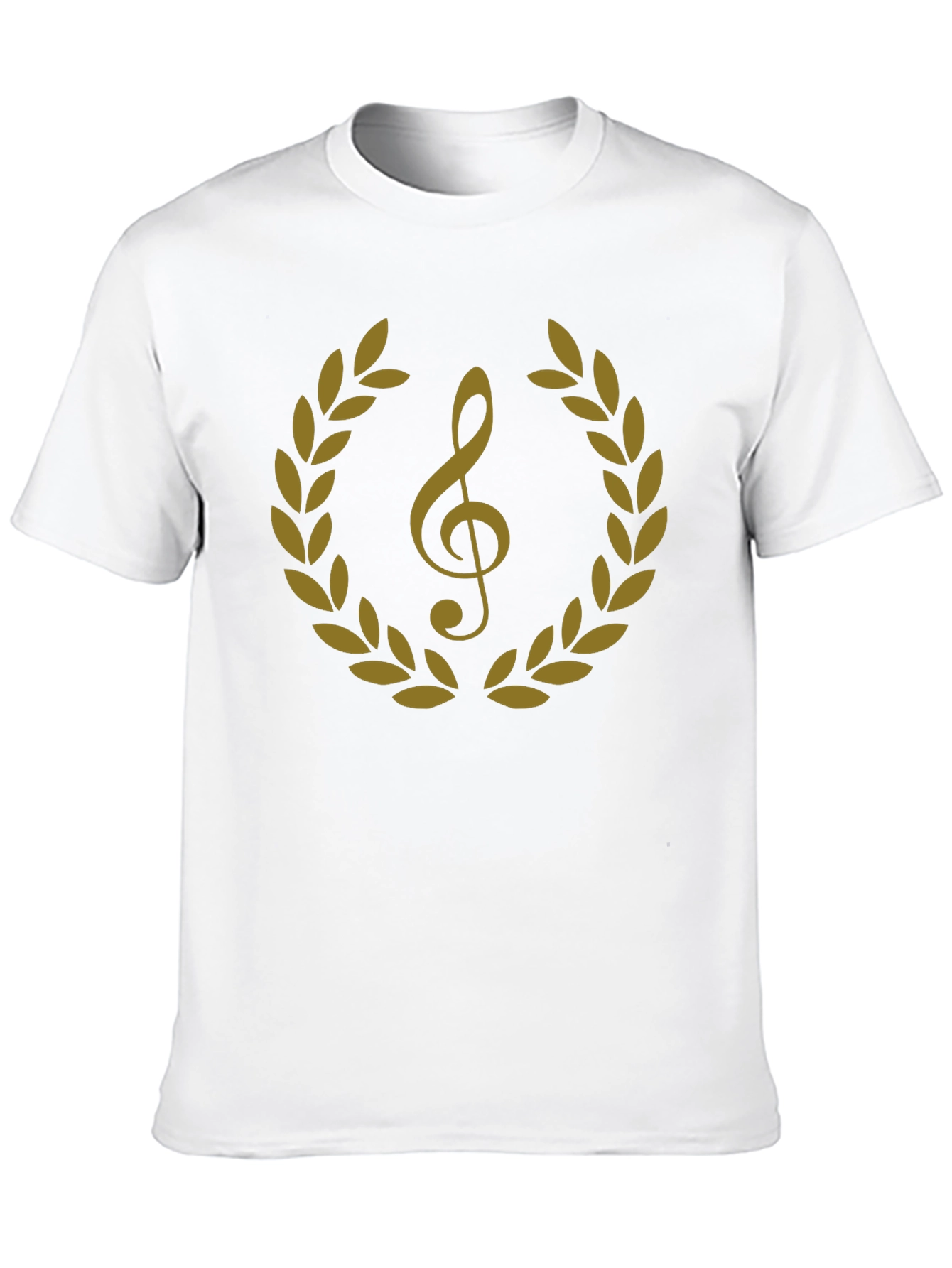 Musical Treble Clef Laurel Wreath Graphic Tee
