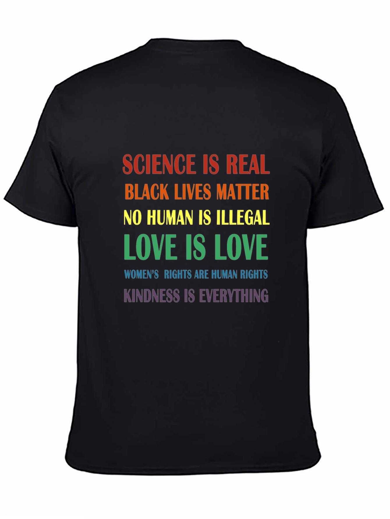 Science is Real Equality Black T-Shirt