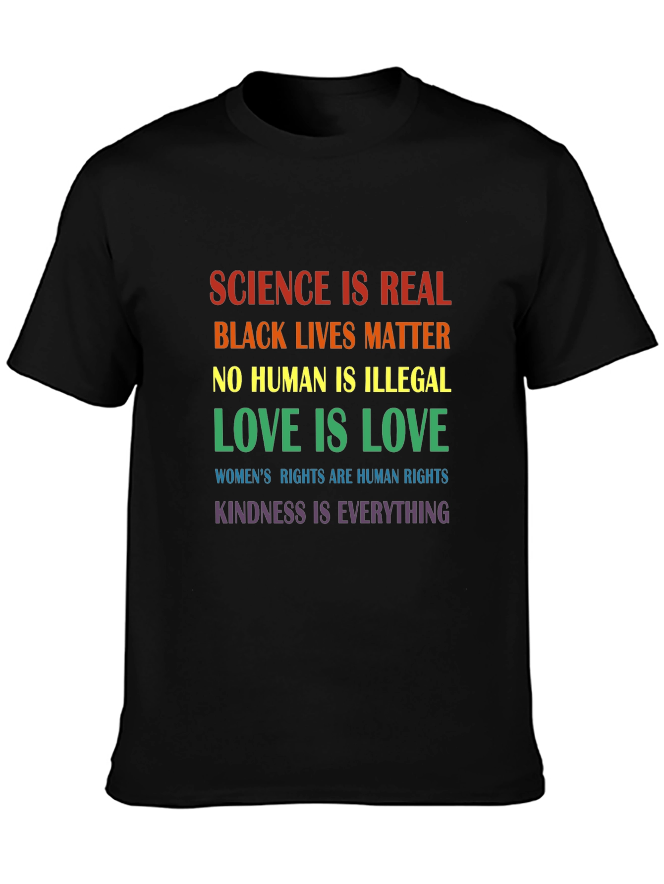 Science is Real Equality Black T-Shirt