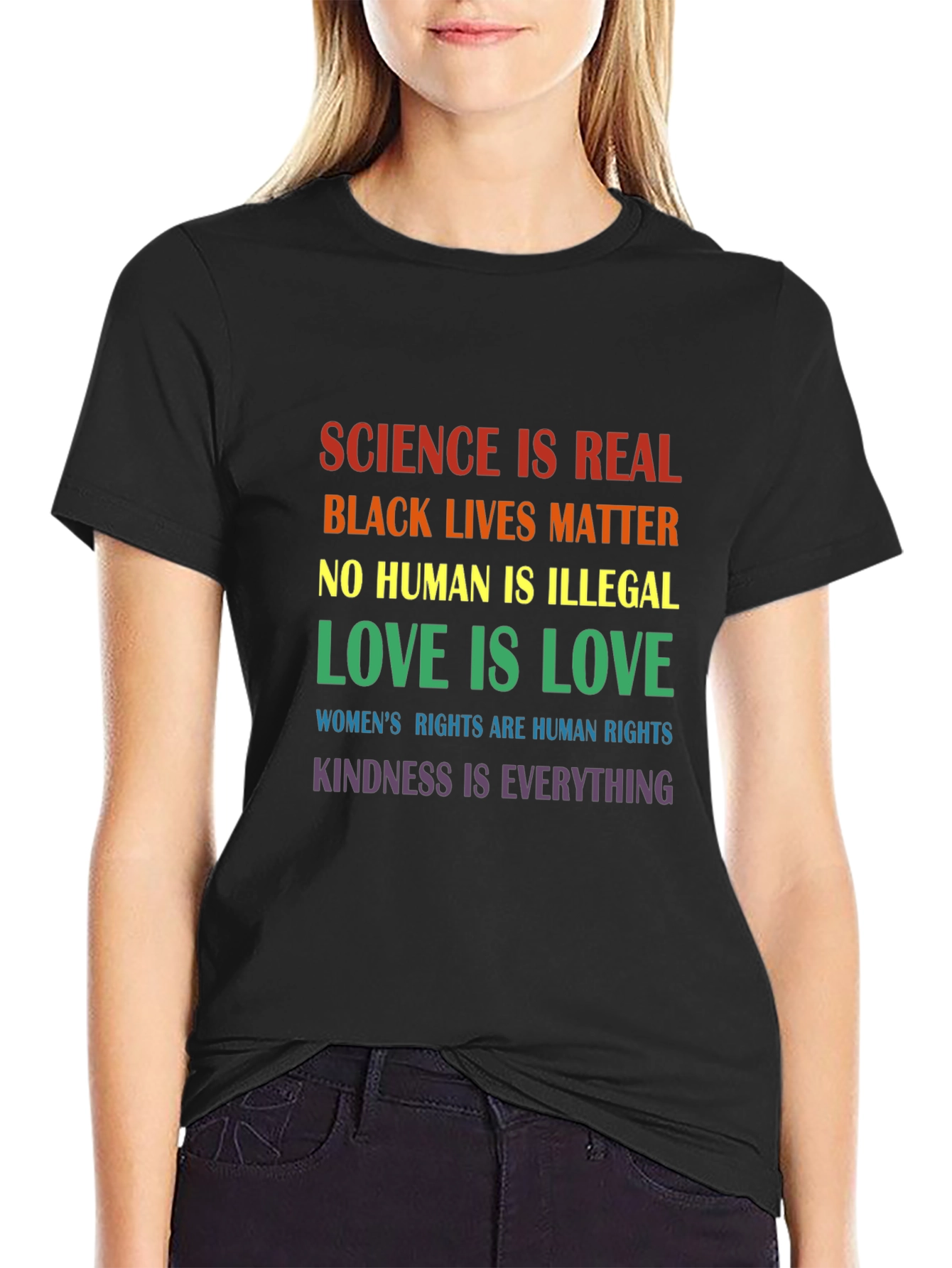 Science is Real Equality Black T-Shirt