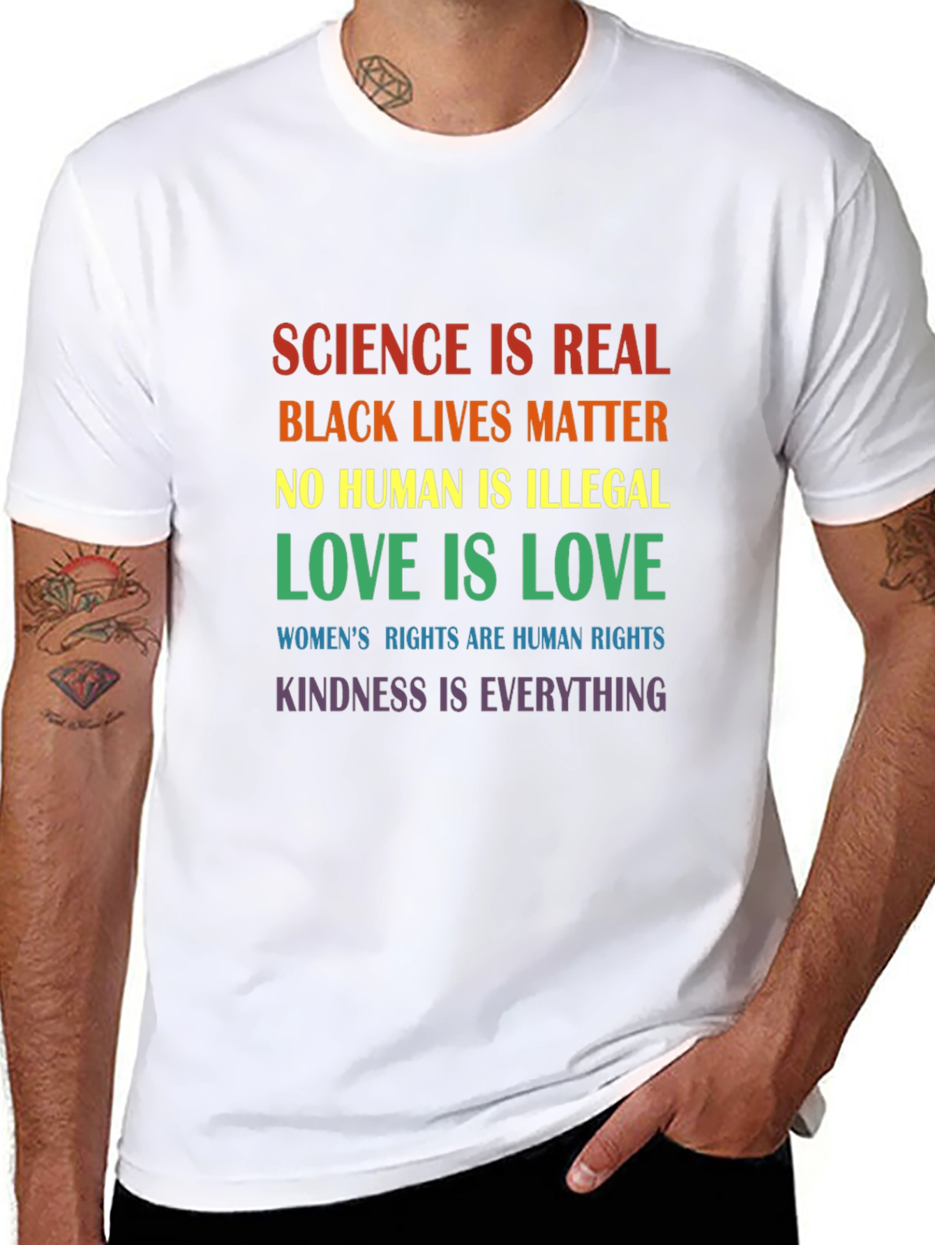Science is Real Equality Black T-Shirt