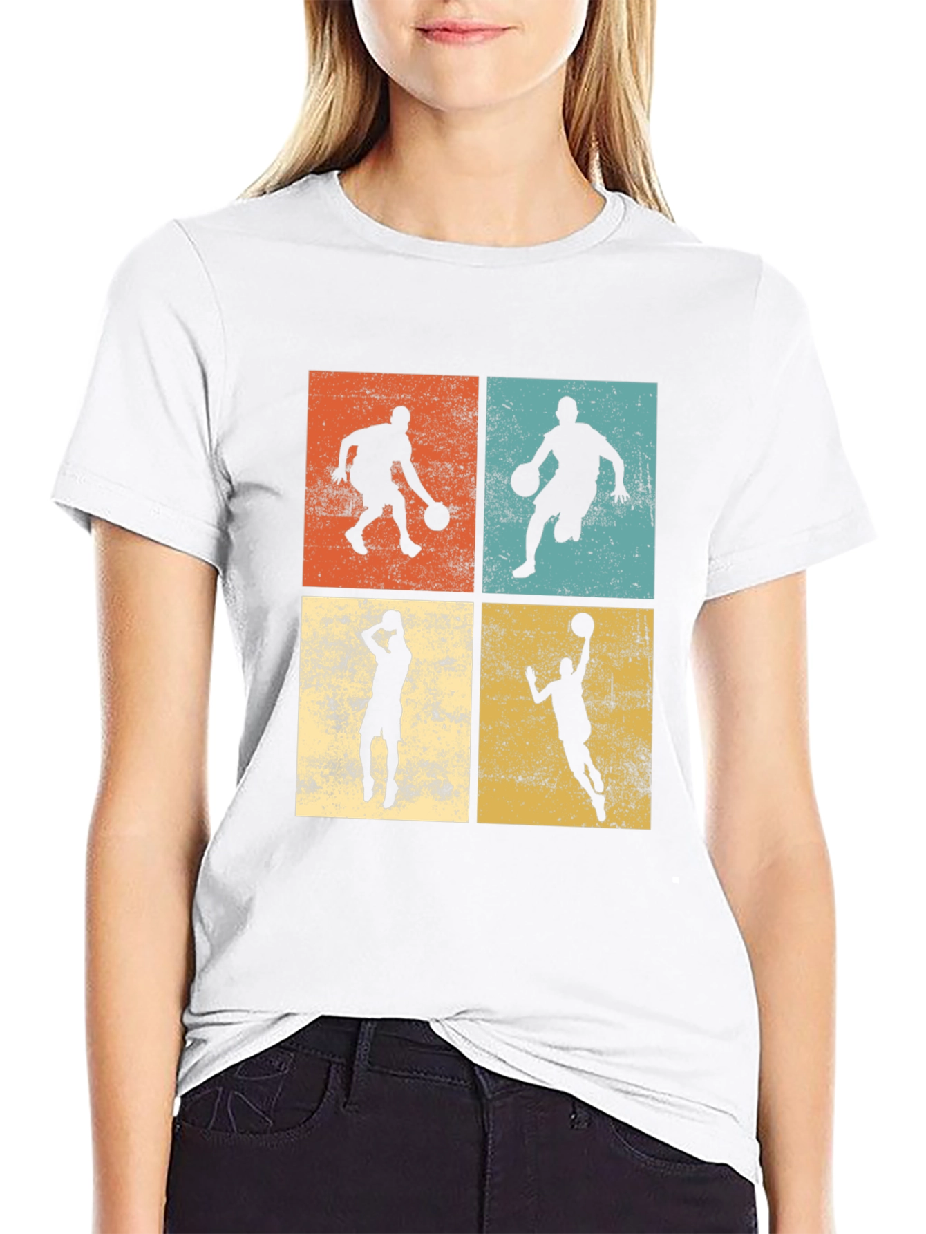 Retro Basketball Silhouette Tee