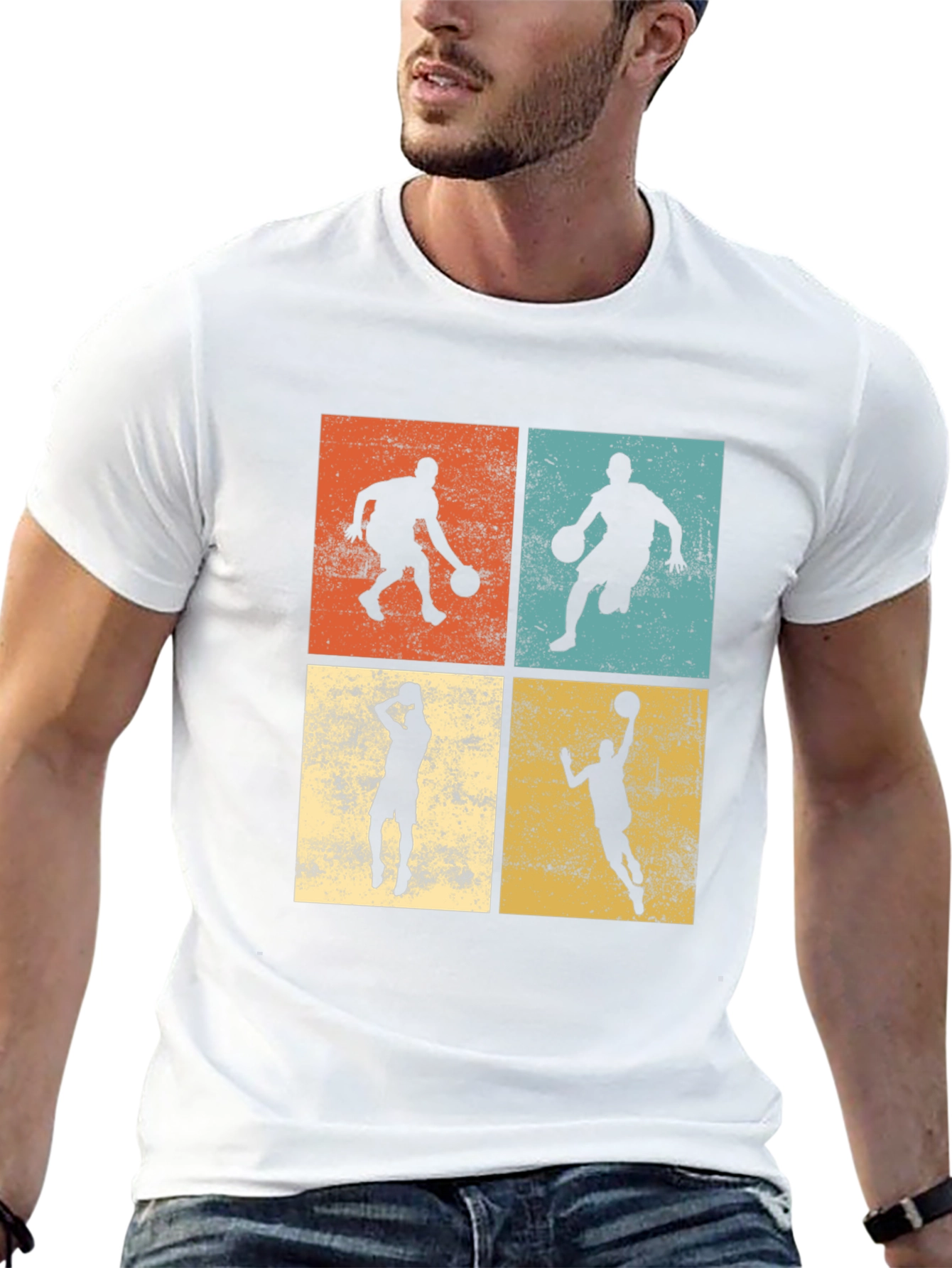 Retro Basketball Silhouette Tee