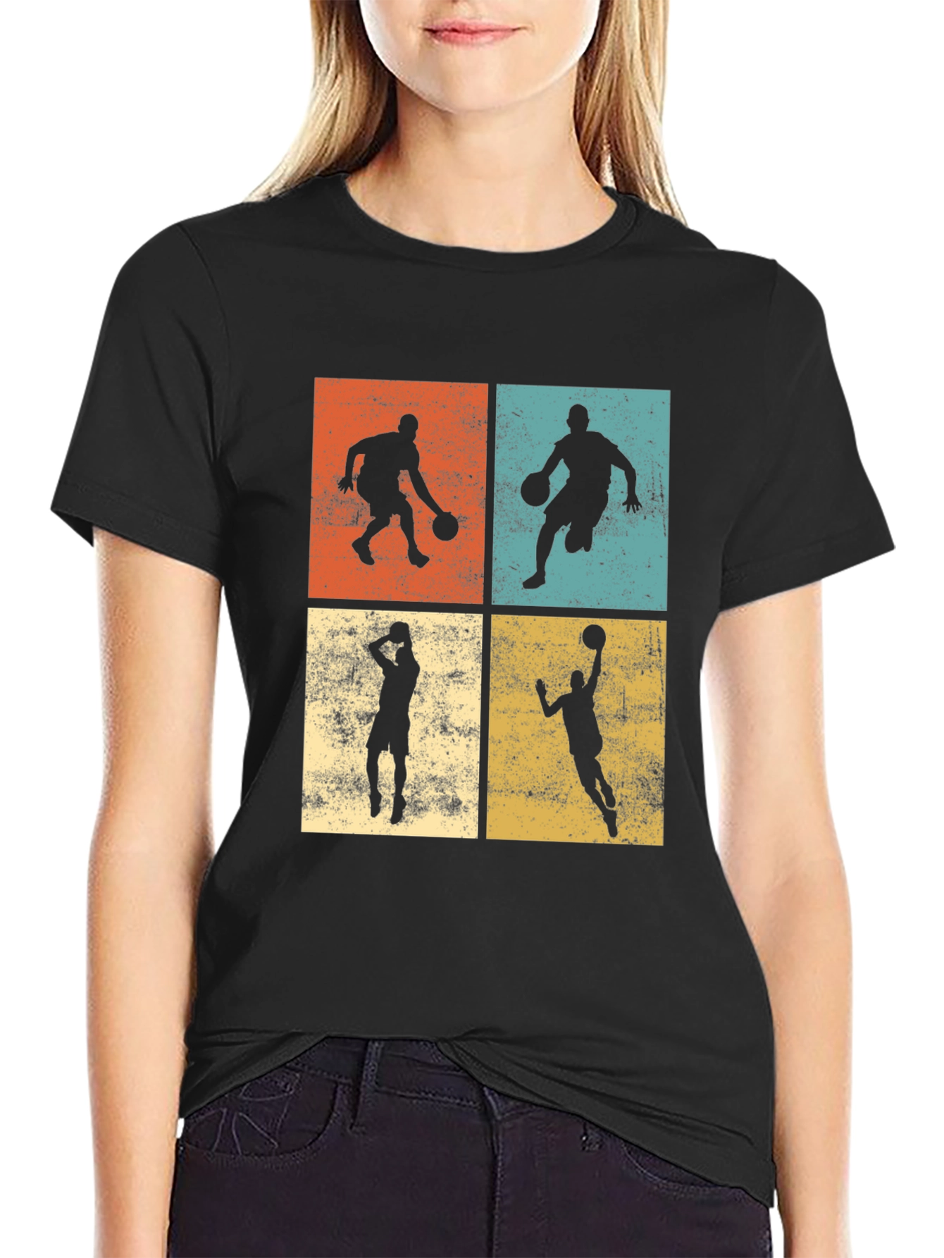 Retro Basketball Silhouette Tee