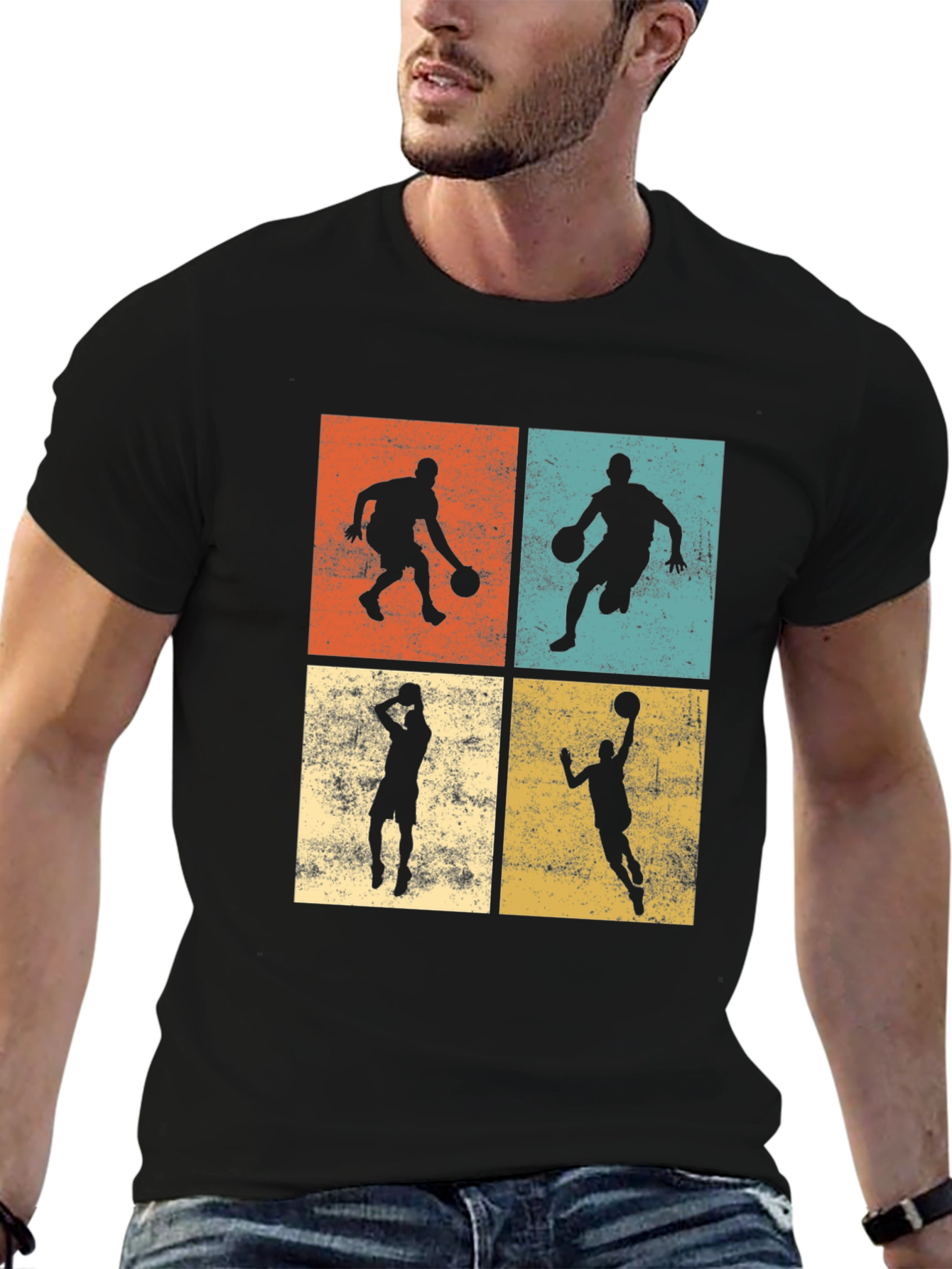 Retro Basketball Silhouette Tee