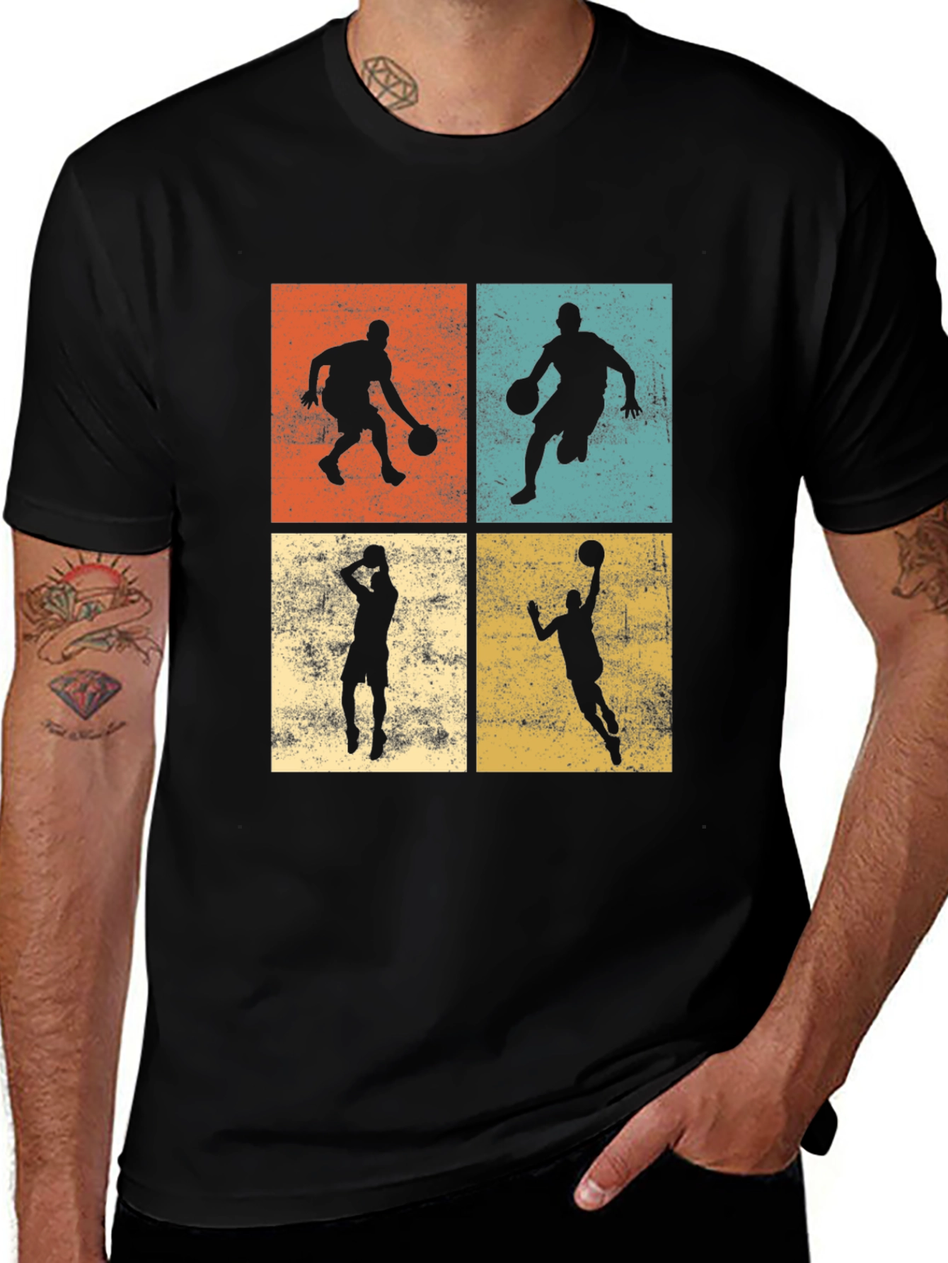 Retro Basketball Silhouette Tee