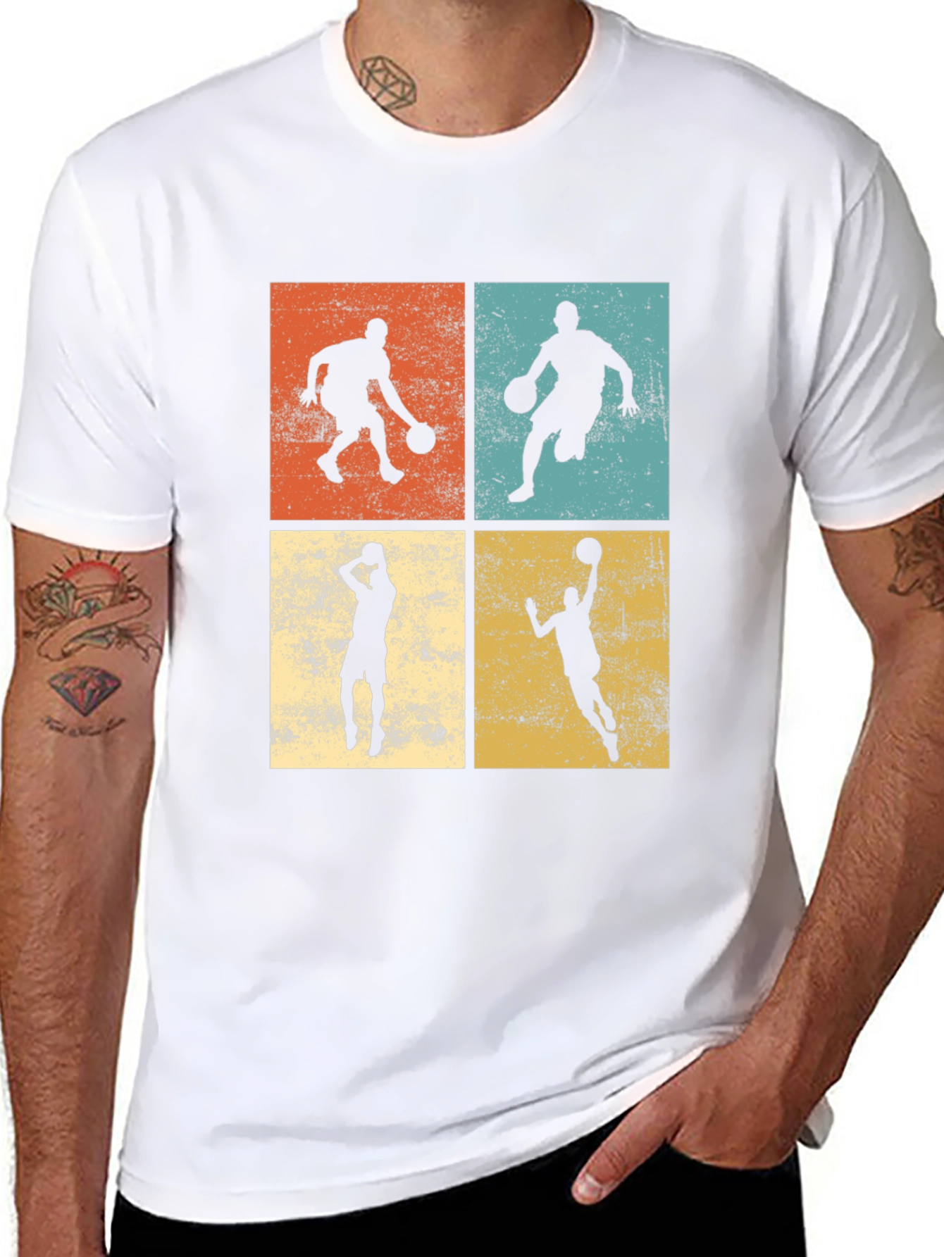 Retro Basketball Silhouette Tee