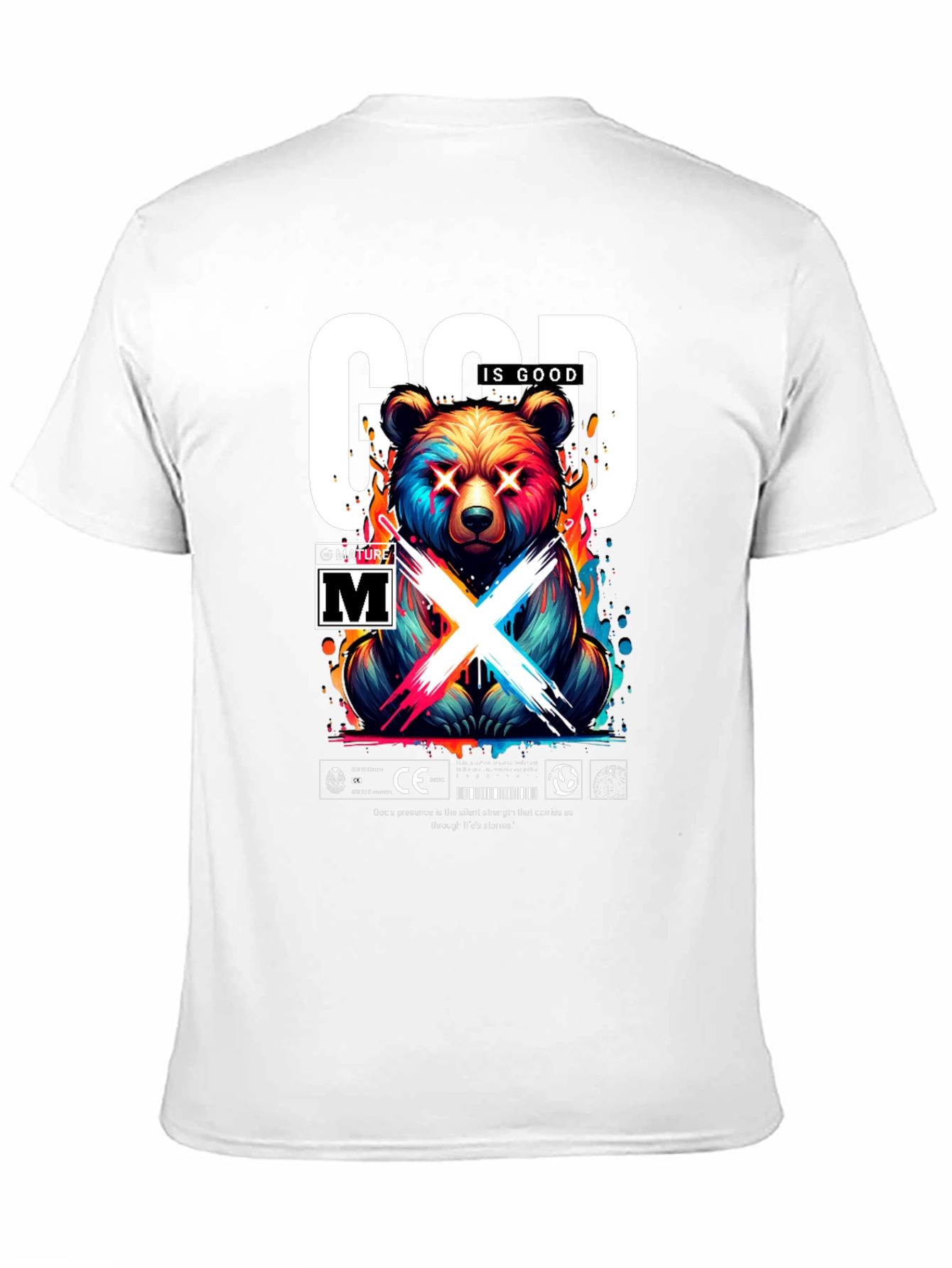 God Is Good Bear Graphic Tee - Trendy Streetwear