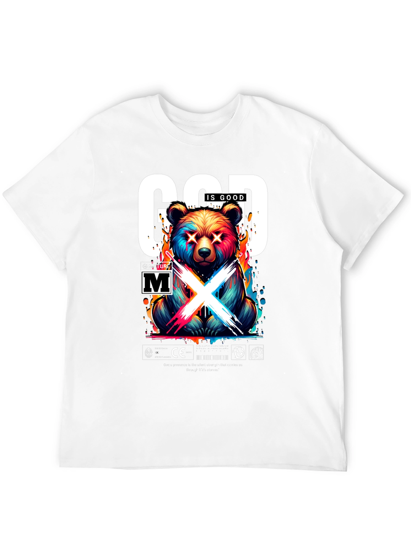 God Is Good Bear Graphic Tee - Trendy Streetwear