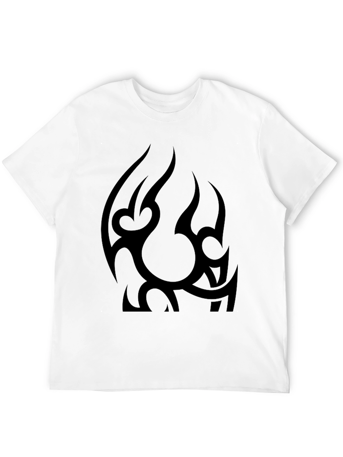 Mens Black Tribal Graphic Tee - Casual Style