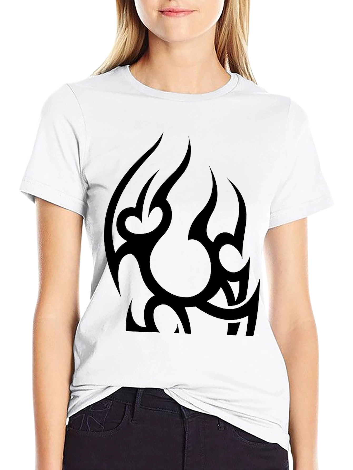 Mens Black Tribal Graphic Tee - Casual Style
