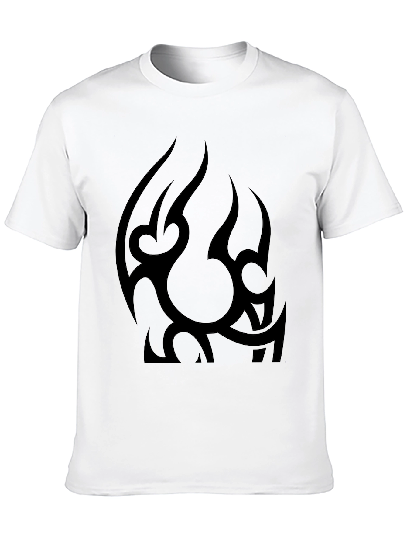Mens Black Tribal Graphic Tee - Casual Style