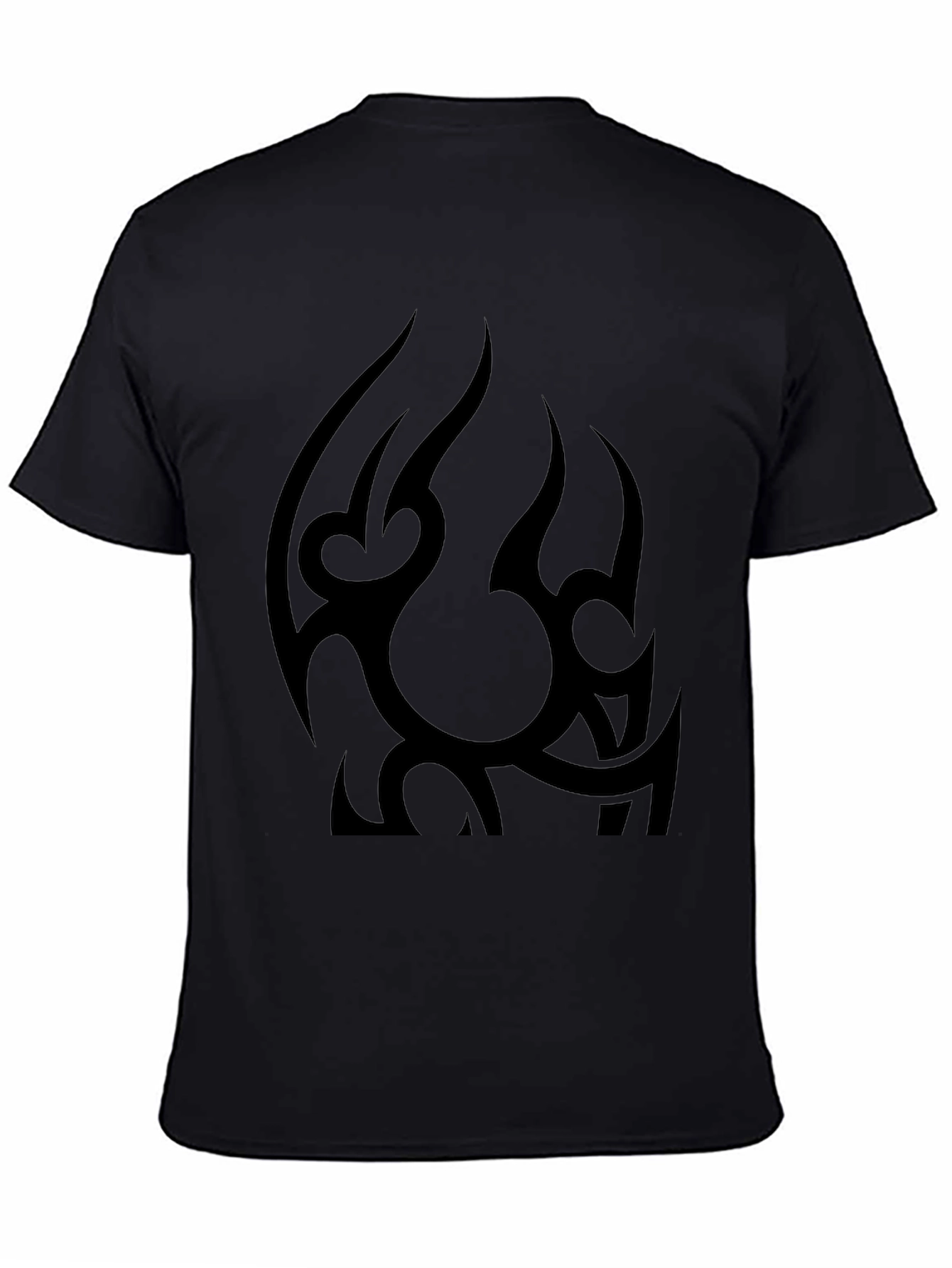 Mens Black Tribal Graphic Tee - Casual Style