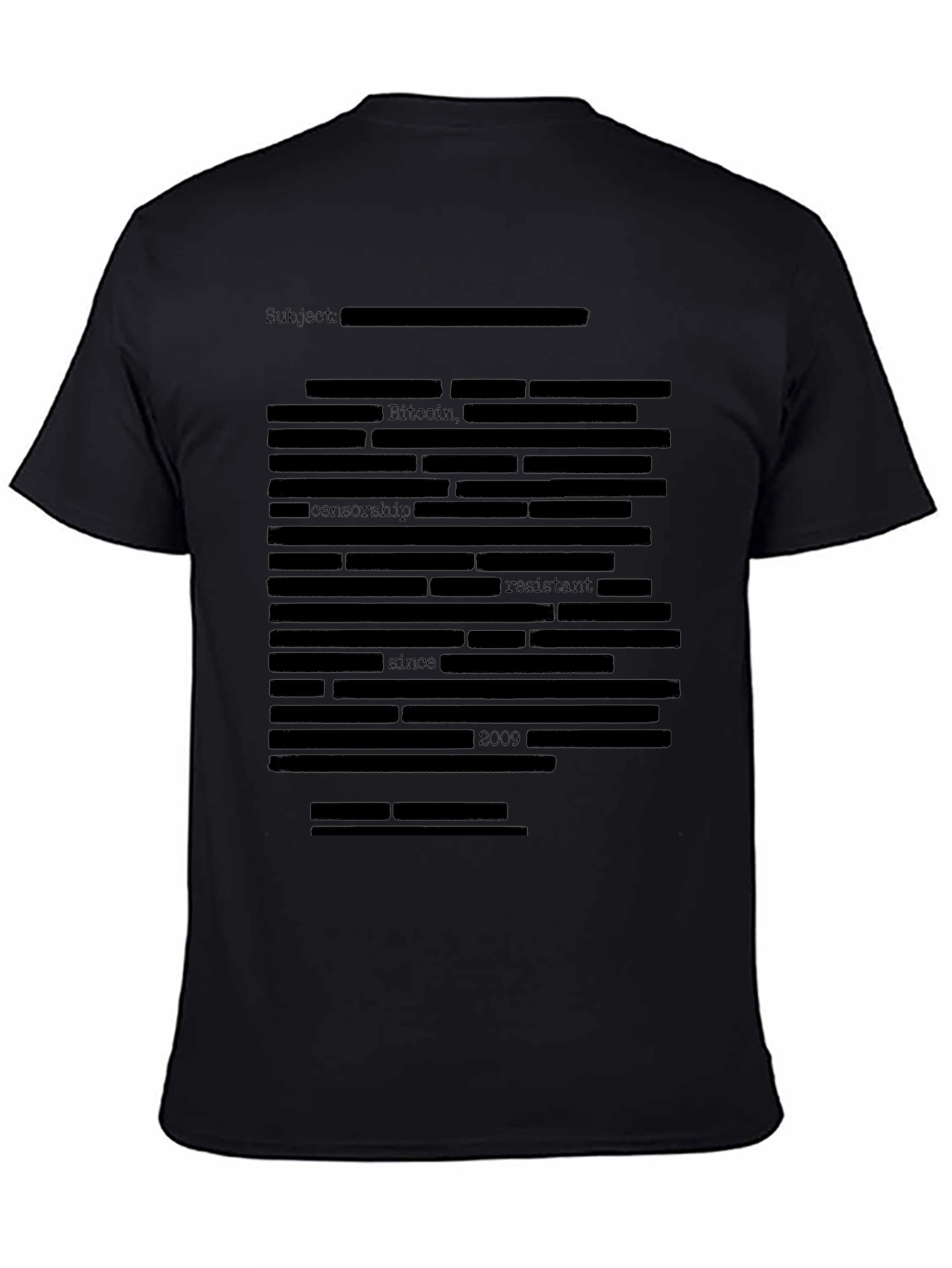 Bitcoin Censorship Resistant Black T-Shirt