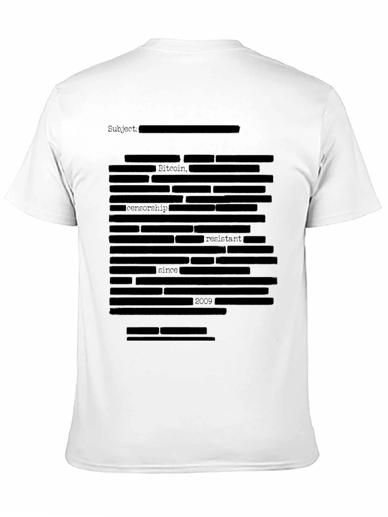 Bitcoin Censorship Resistant Black T-Shirt