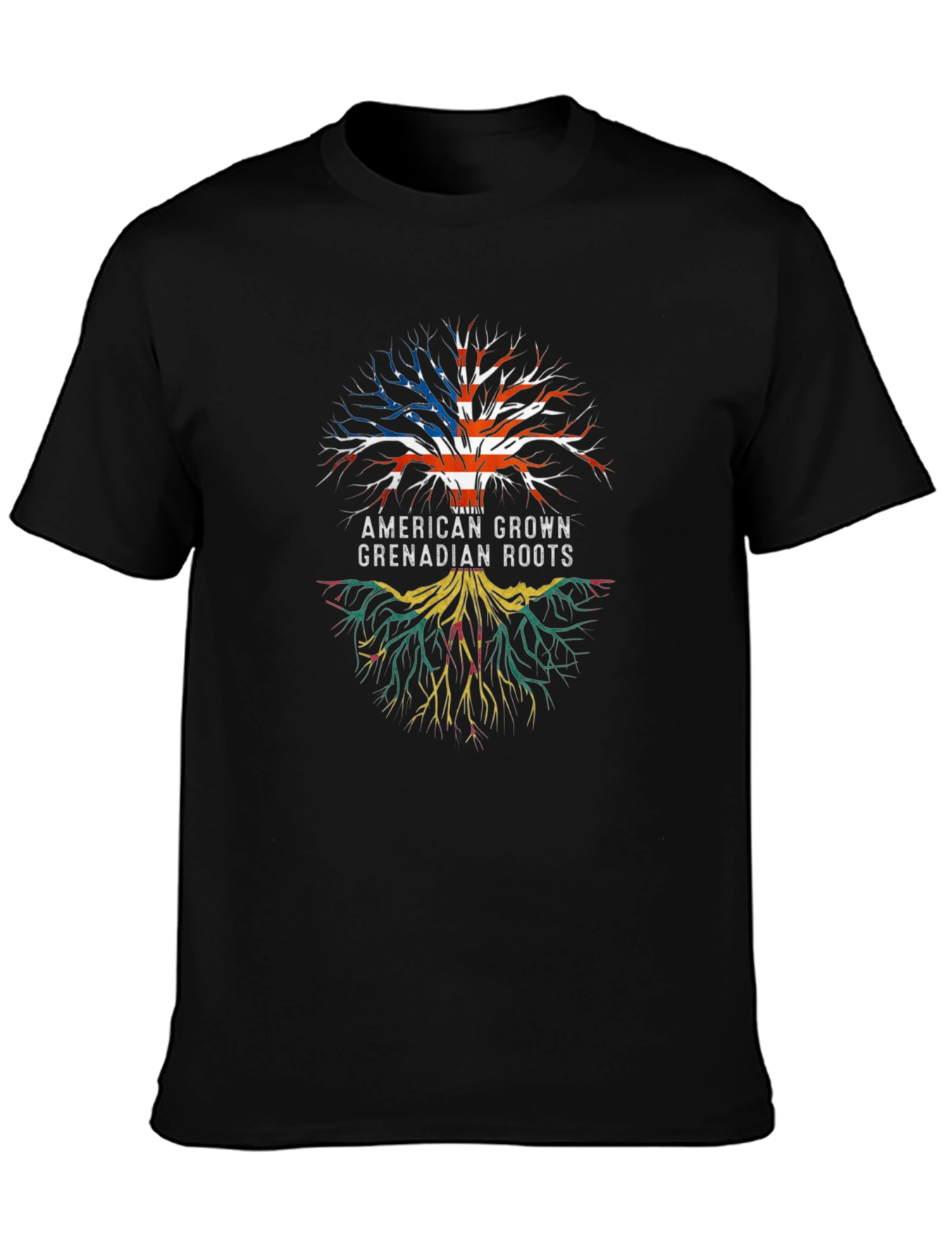 American Grown Grenadian Roots Tree T-Shirt