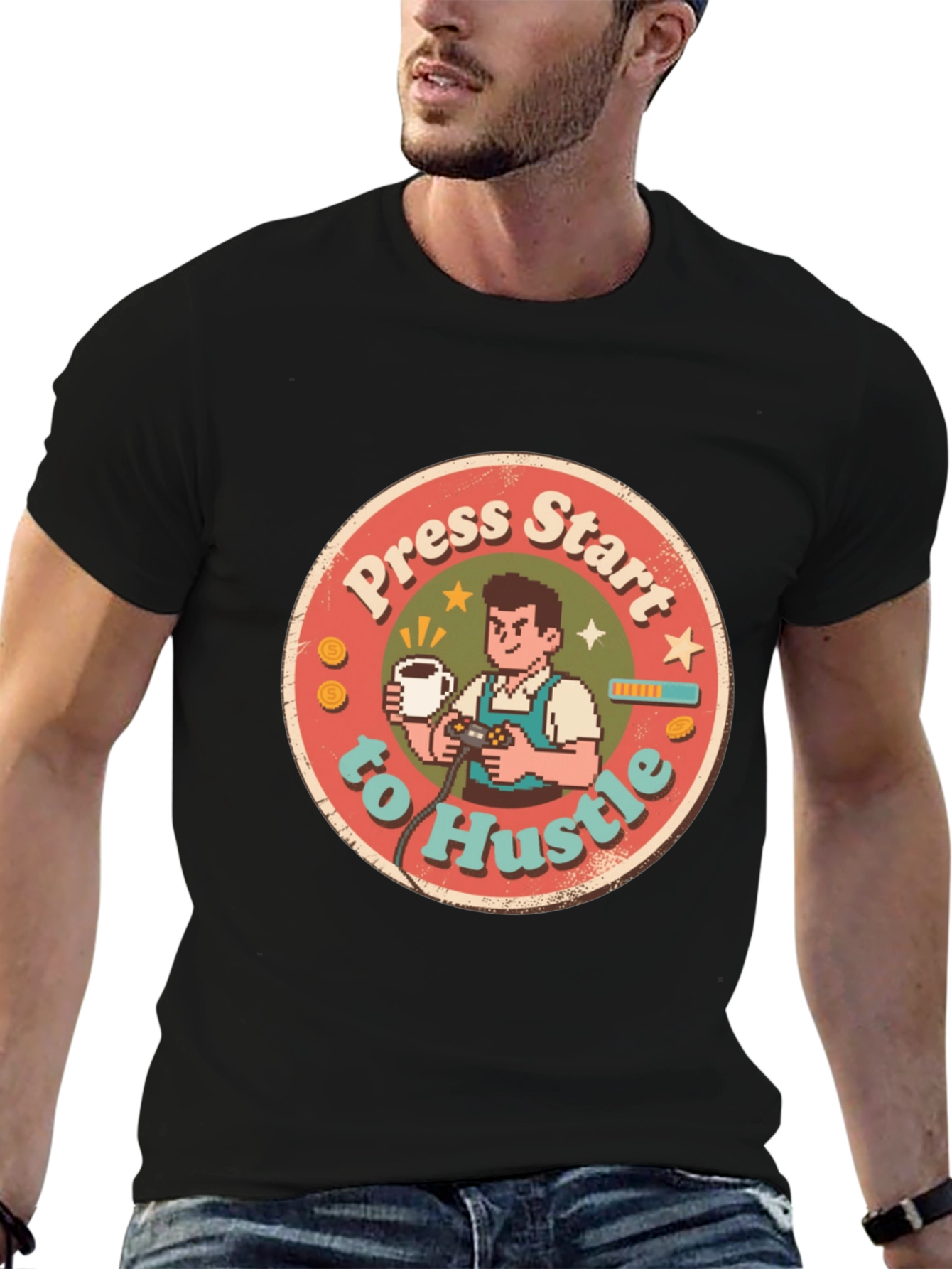 Press Start to Hustle Graphic Tee