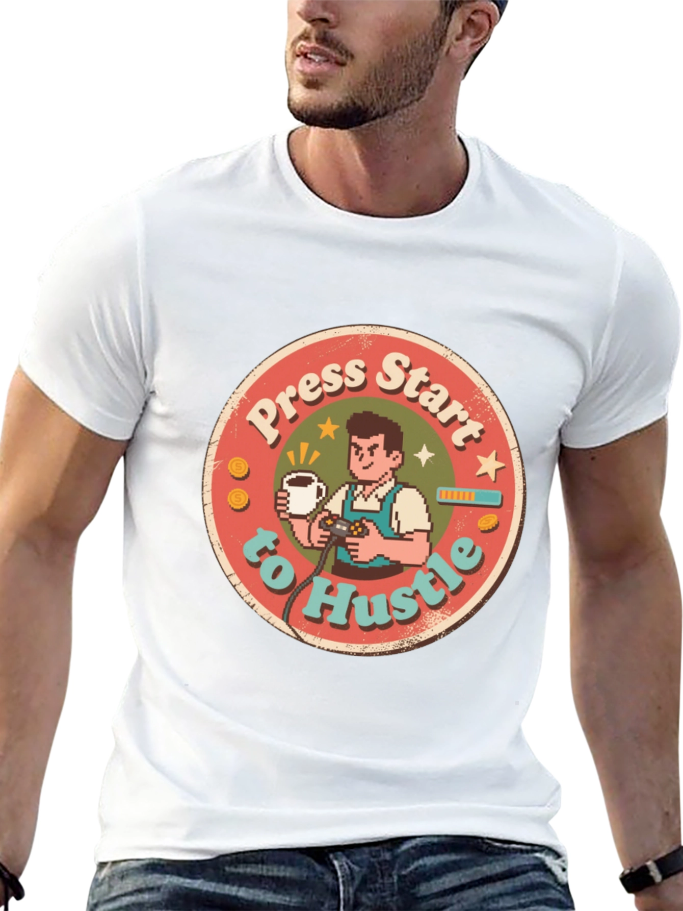 Press Start to Hustle Graphic Tee