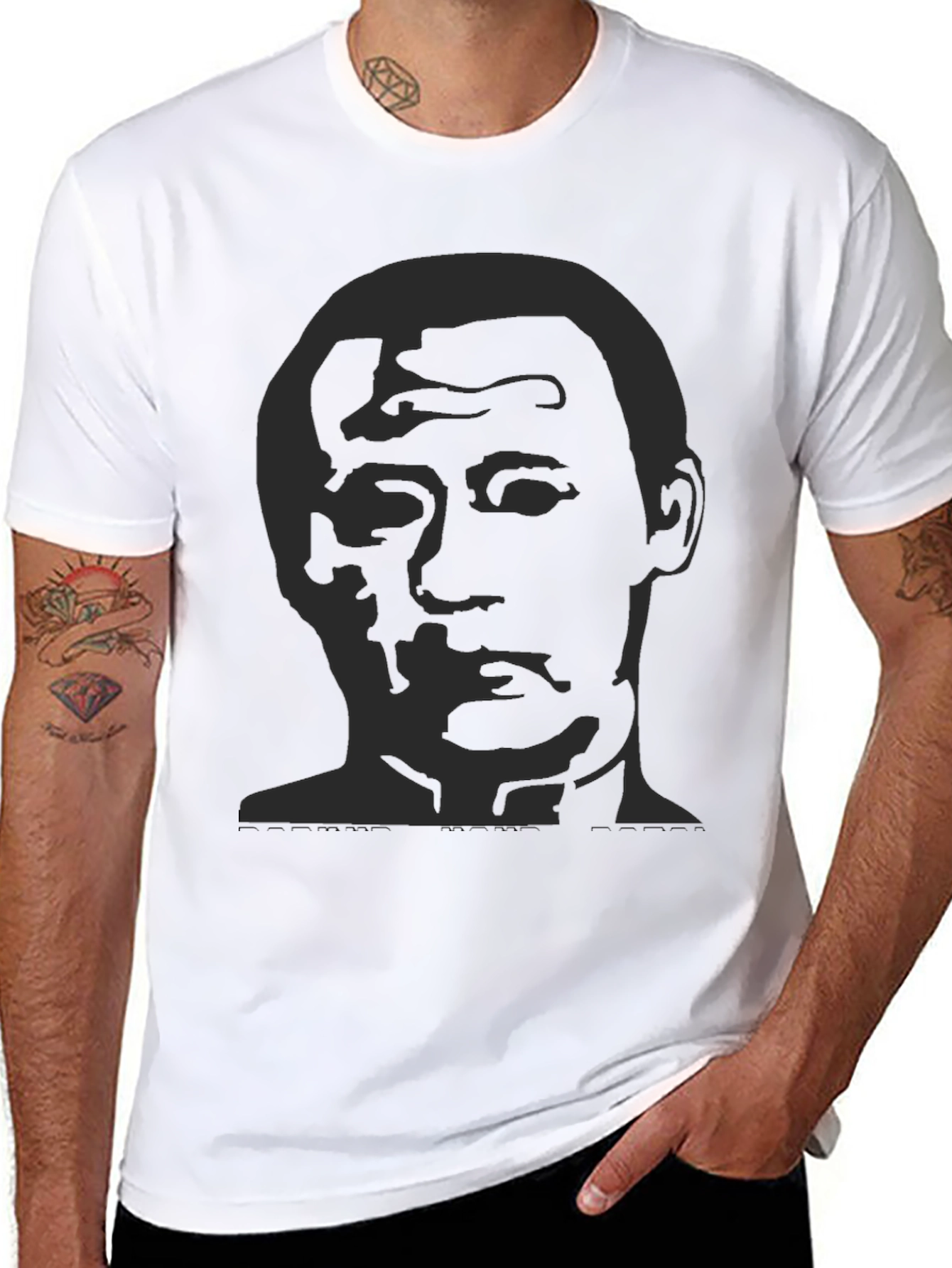 Mens Graphic Print T-Shirt - Black